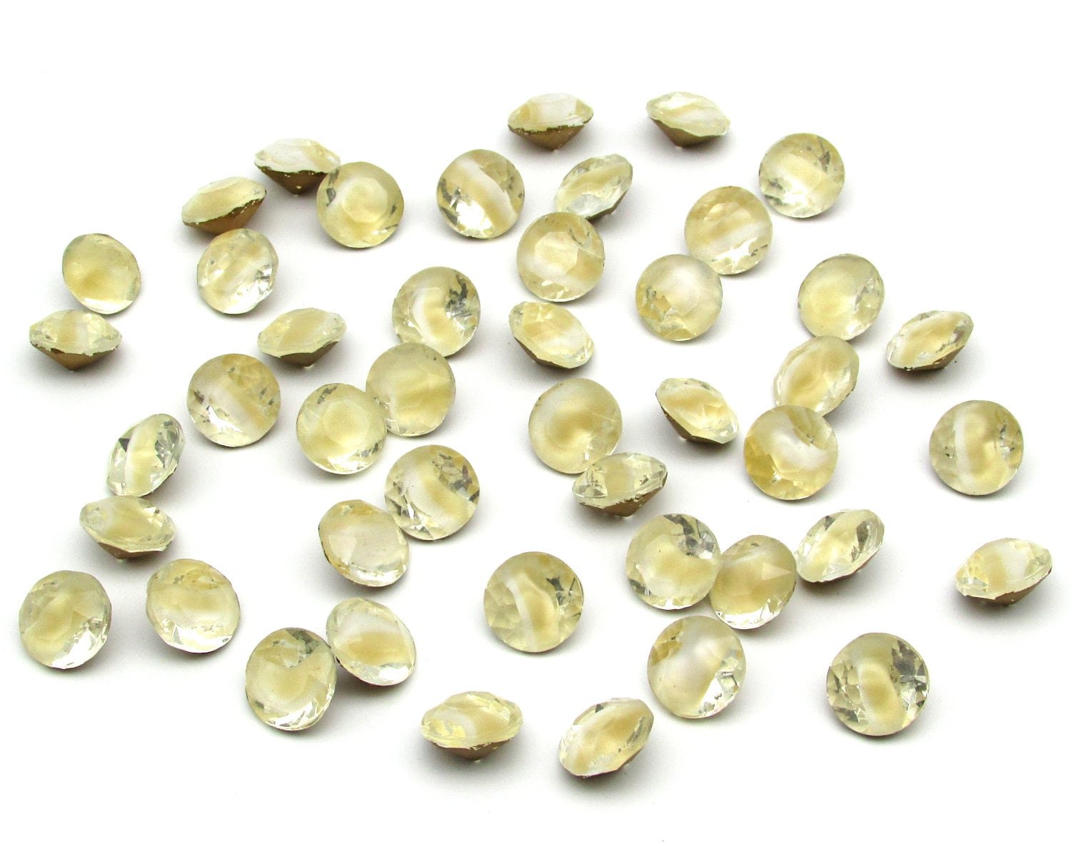 48ss Beige Givre Rhinestone Dentelles