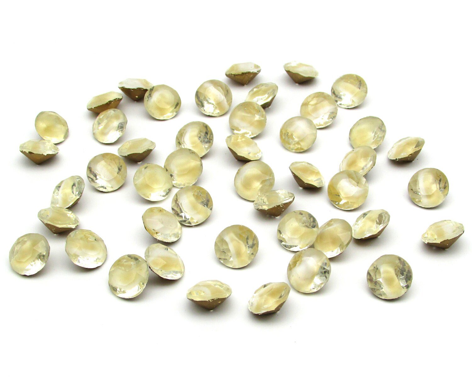 48ss Beige Givre Rhinestone Dentelles