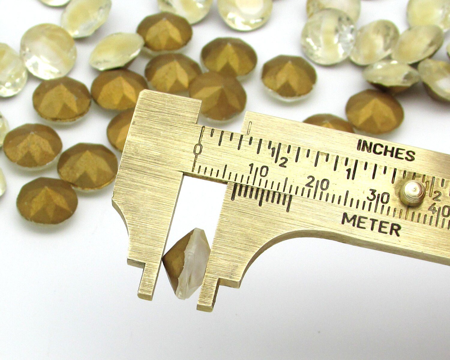 48ss Beige Givre Rhinestone Dentelles