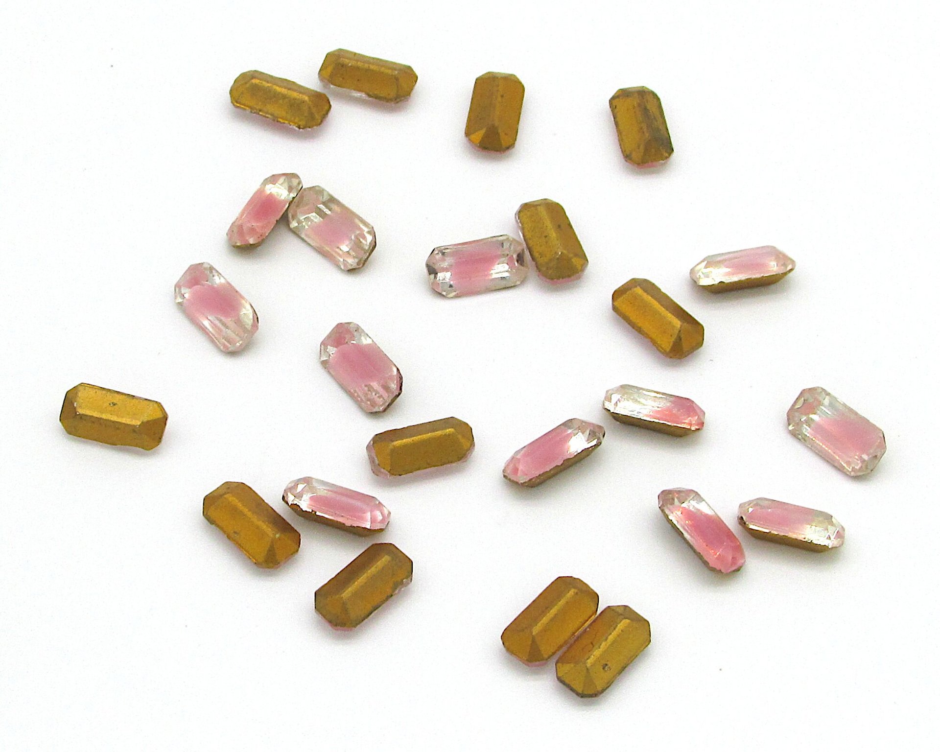 Rose Pink Givre Baguette Rhinestones (24)