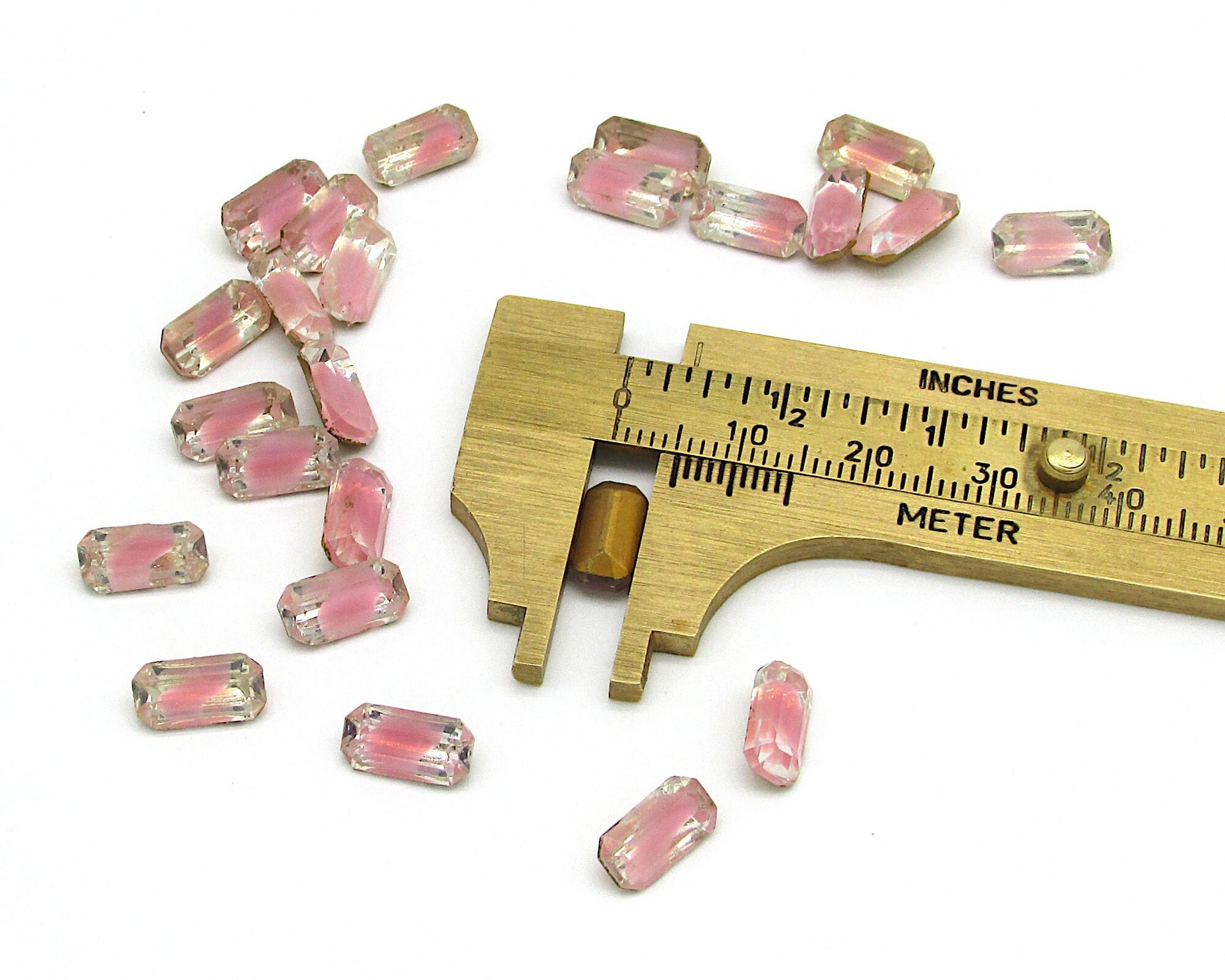 Rose Pink Givre Baguette Rhinestones (24)