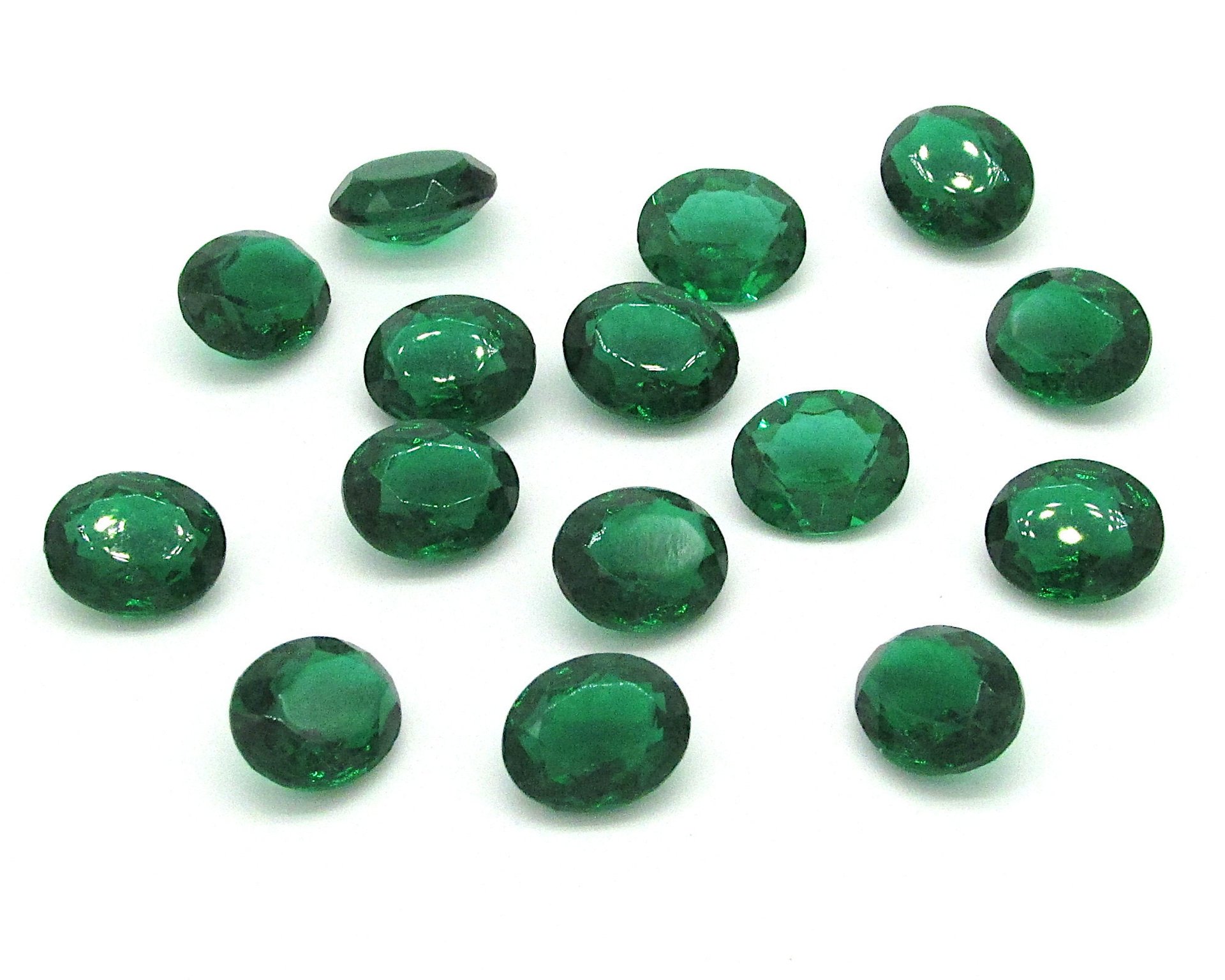 12mm Emerald Oval Rhinestone Dentelles