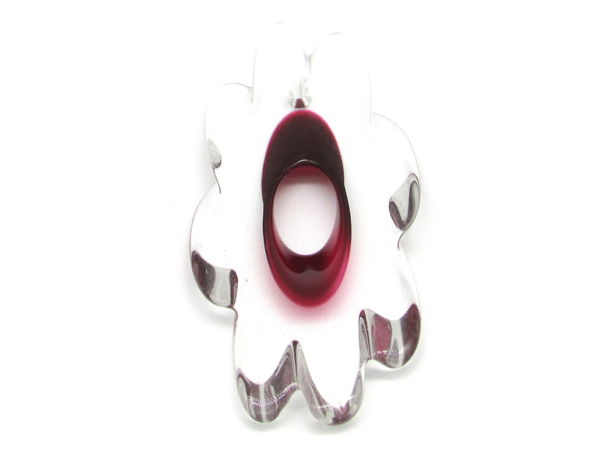 Furnace Cane Flower Slice Pendant