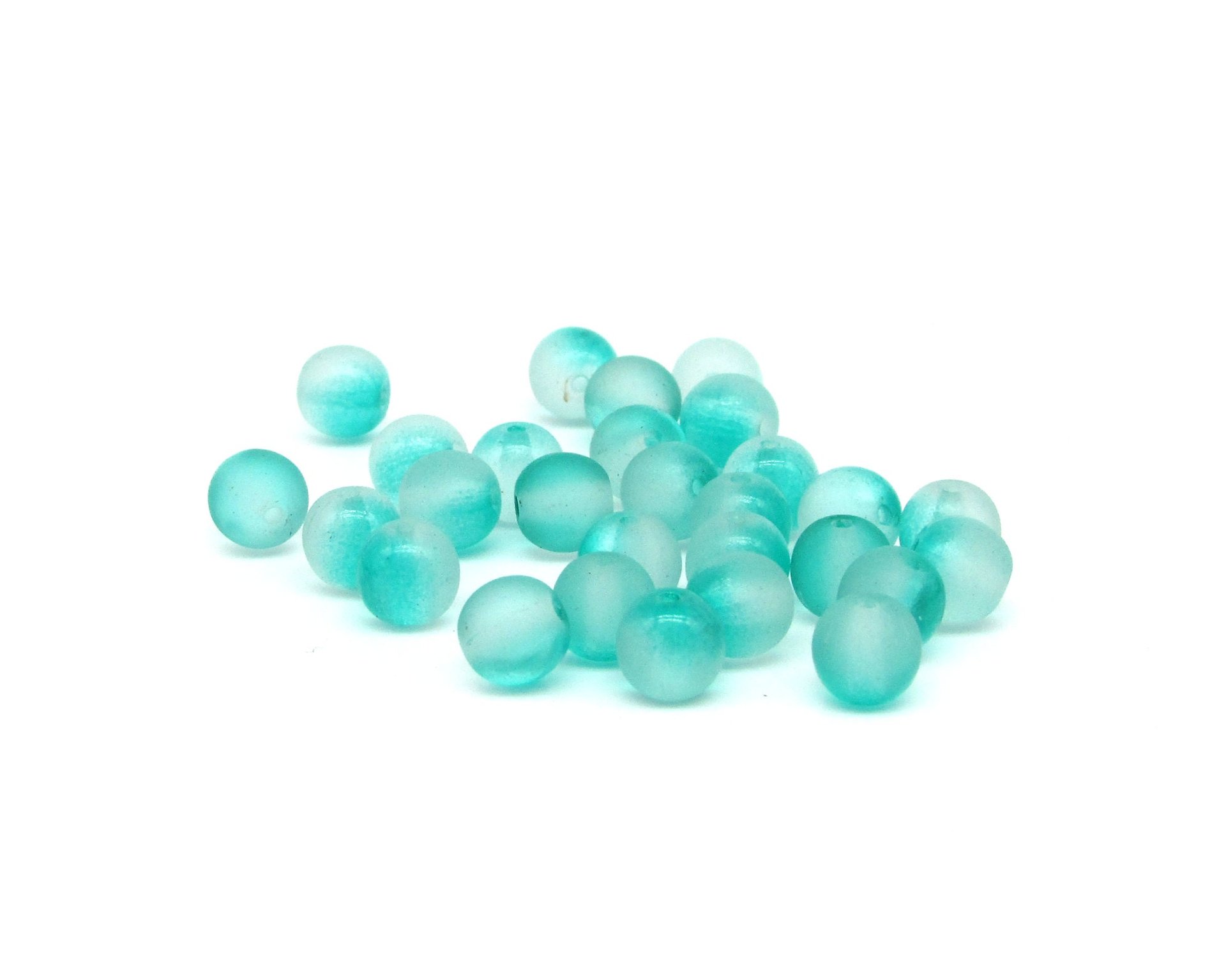 6mm Two-Tone Czech Pressed Glass Beads
