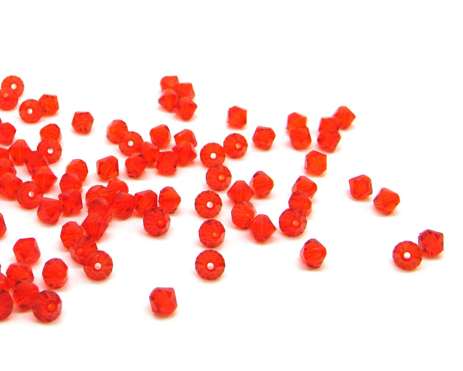 4mm Hyacinth Crystal Bicone Beads