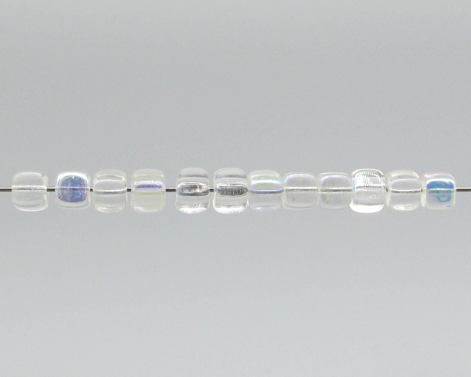 Crystal AB 6mm Cube Beads