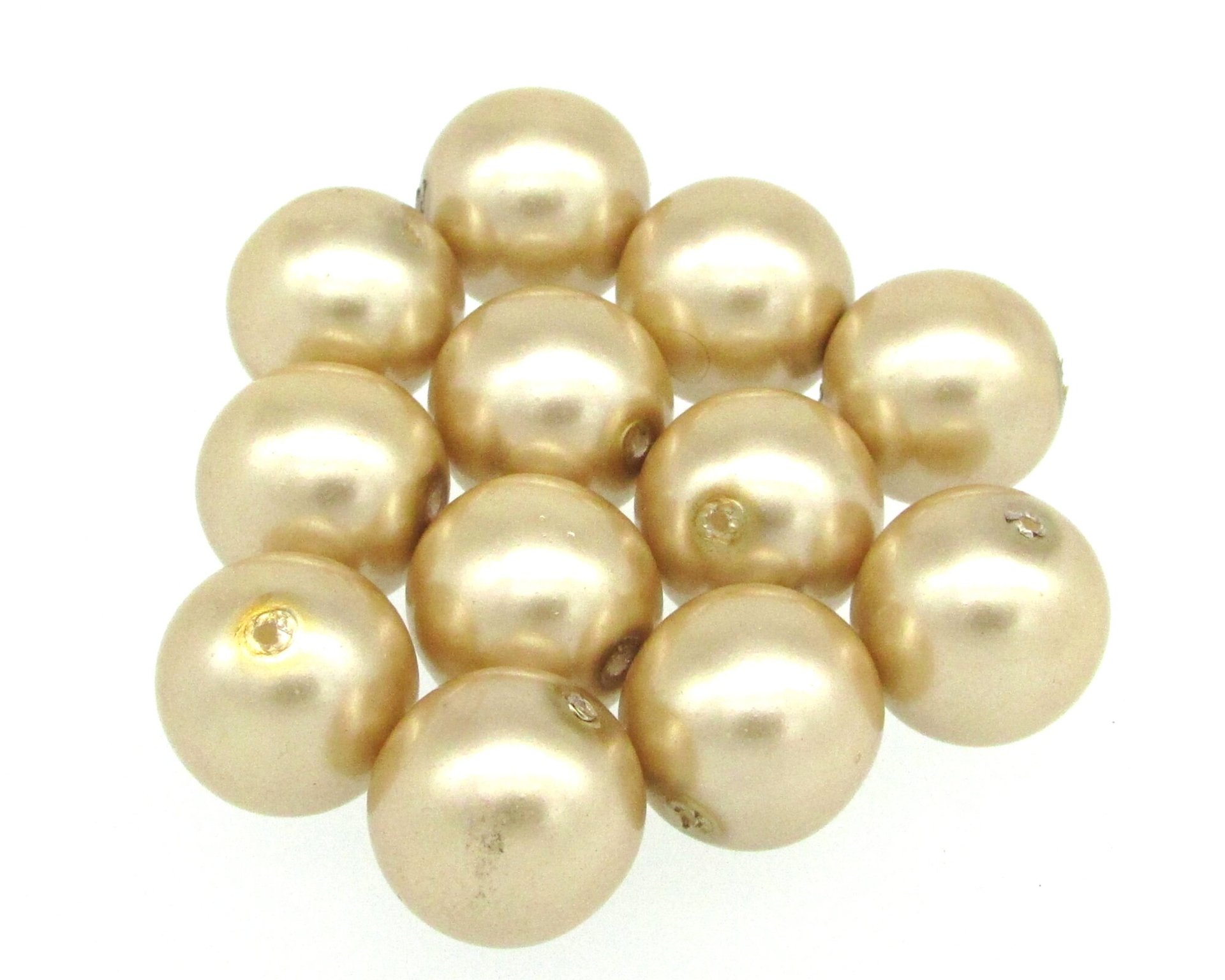 16mm Czech Glass Faux Pearls, Large Round Spacers, Choice of Color