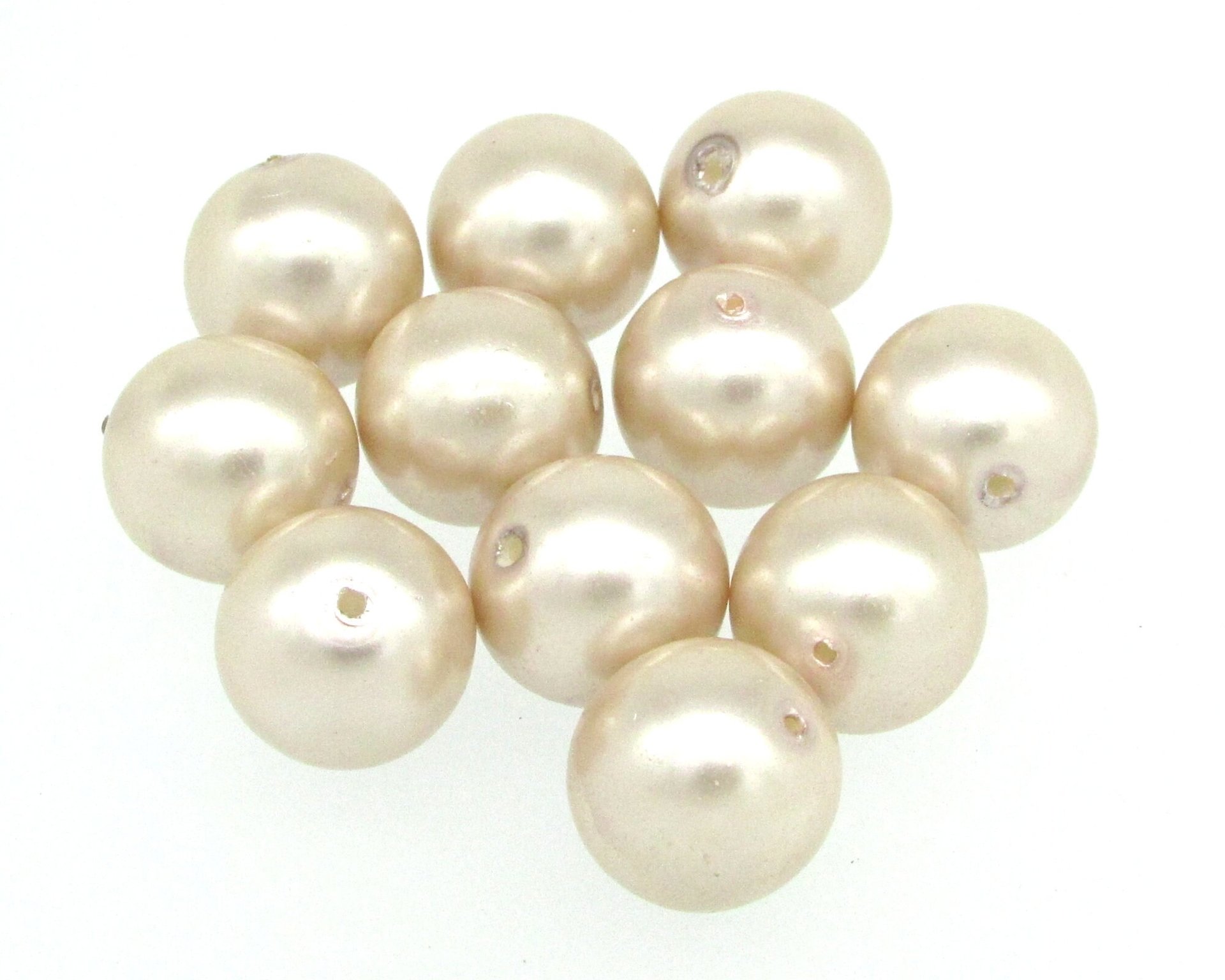 16mm Czech Glass Faux Pearls, Large Round Spacers, Choice of Color