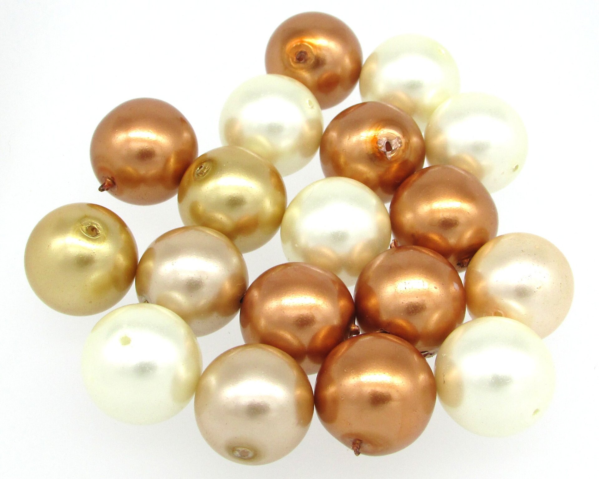 16mm Czech Glass Faux Pearls, Large Round Spacers, Choice of Color