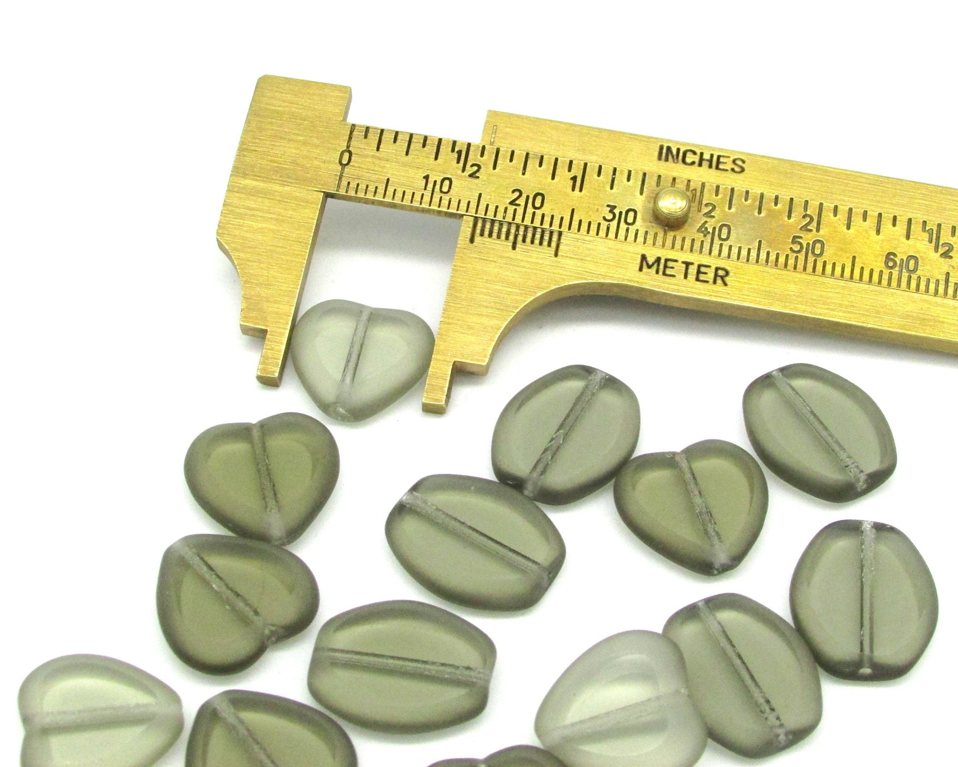 Black Diamond Window Bead Mix, Translucent Greige Czech Glass
