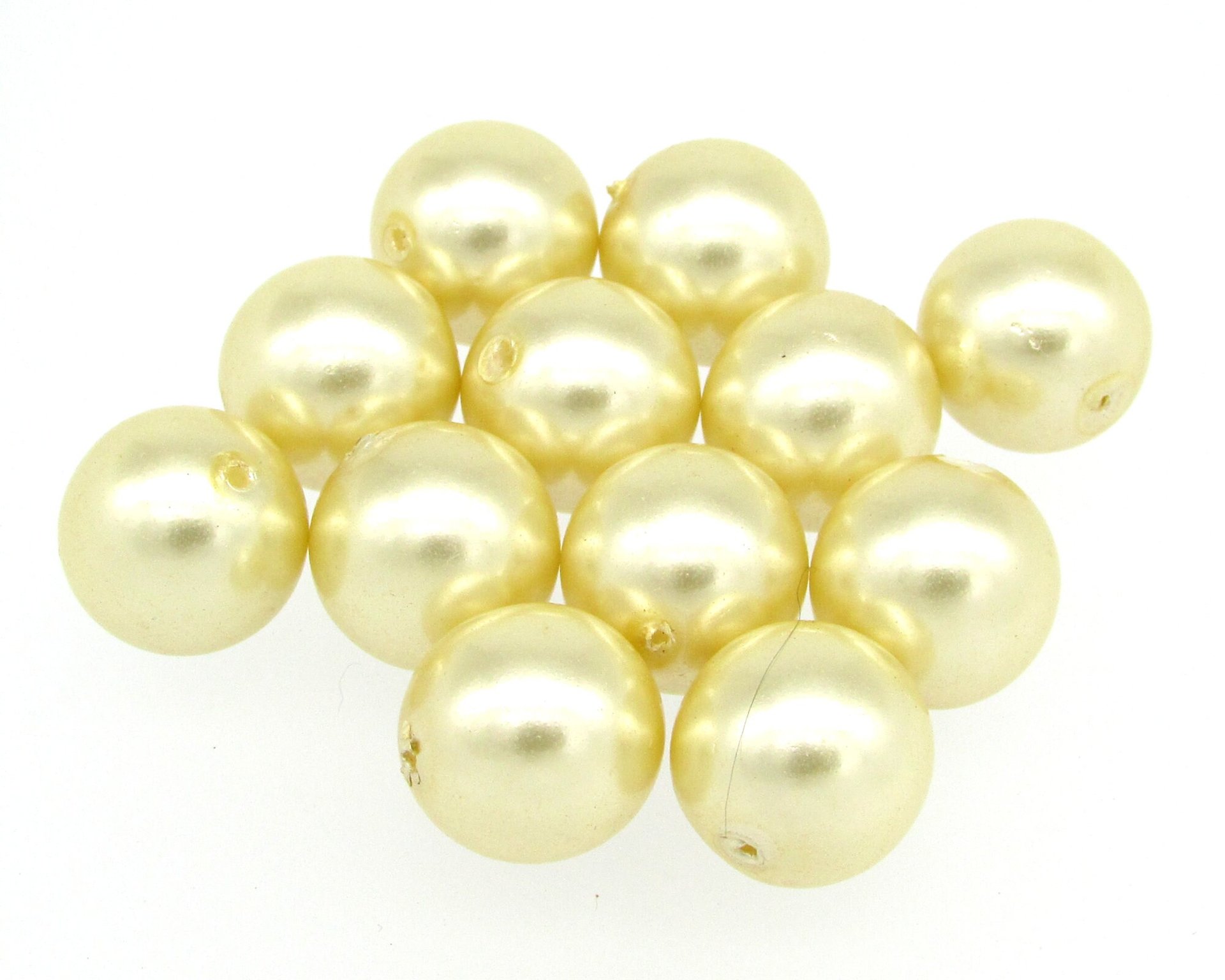 16mm Czech Glass Faux Pearls, Large Round Spacers, Choice of Color