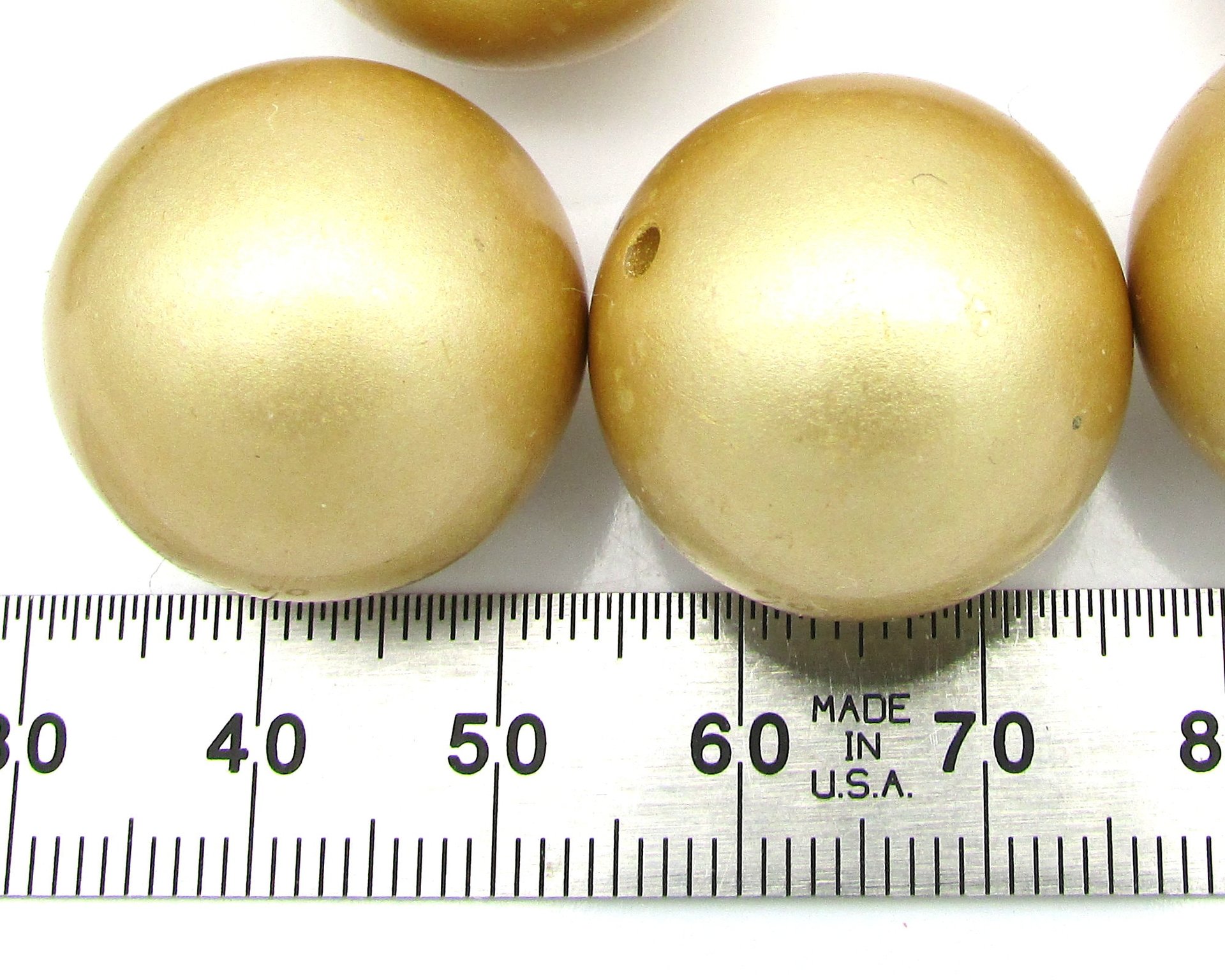 22mm Jumbo Faux Pearl Plastic Beads (6)