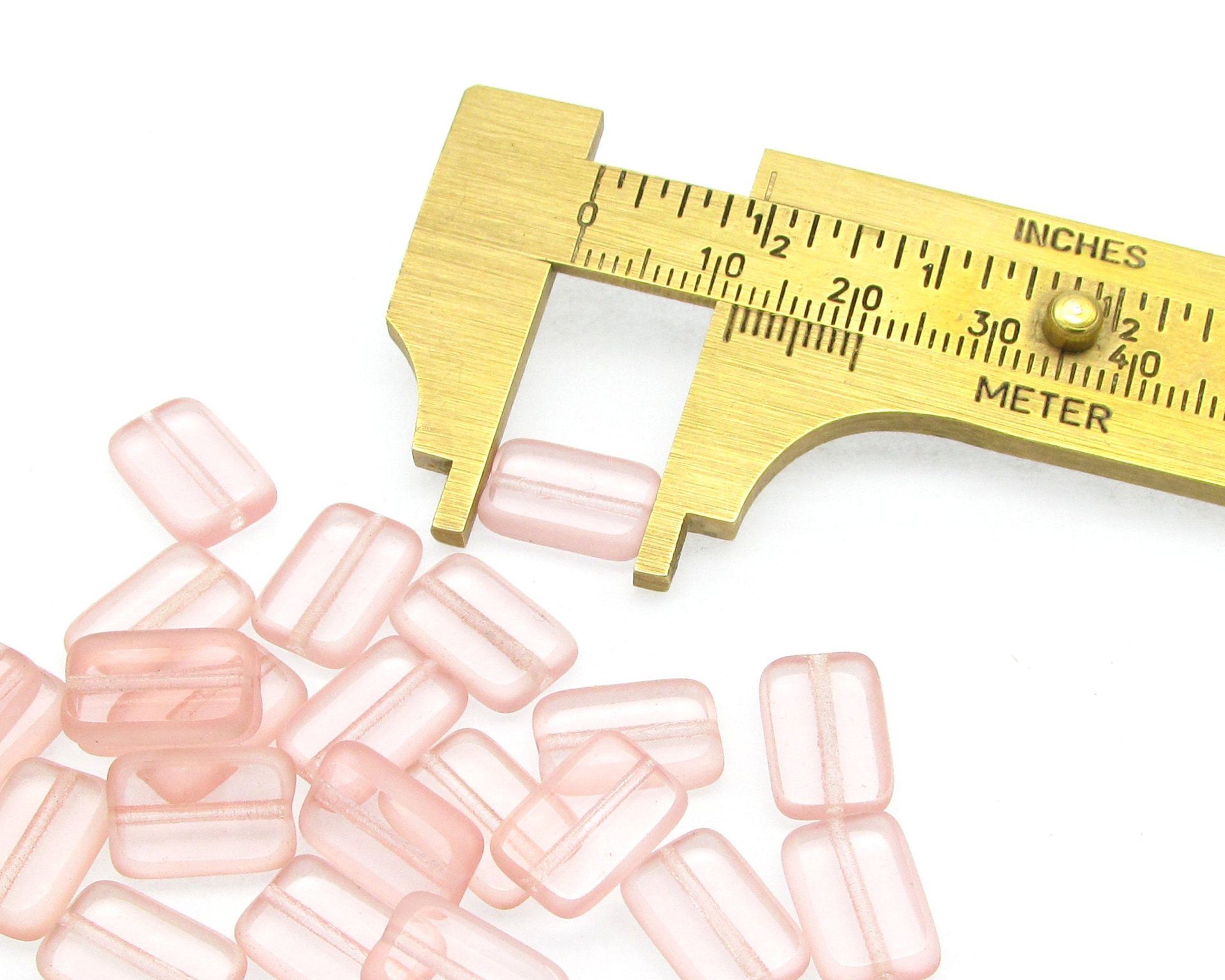 12mm x 8mm Flat Rectangle Glass Beads