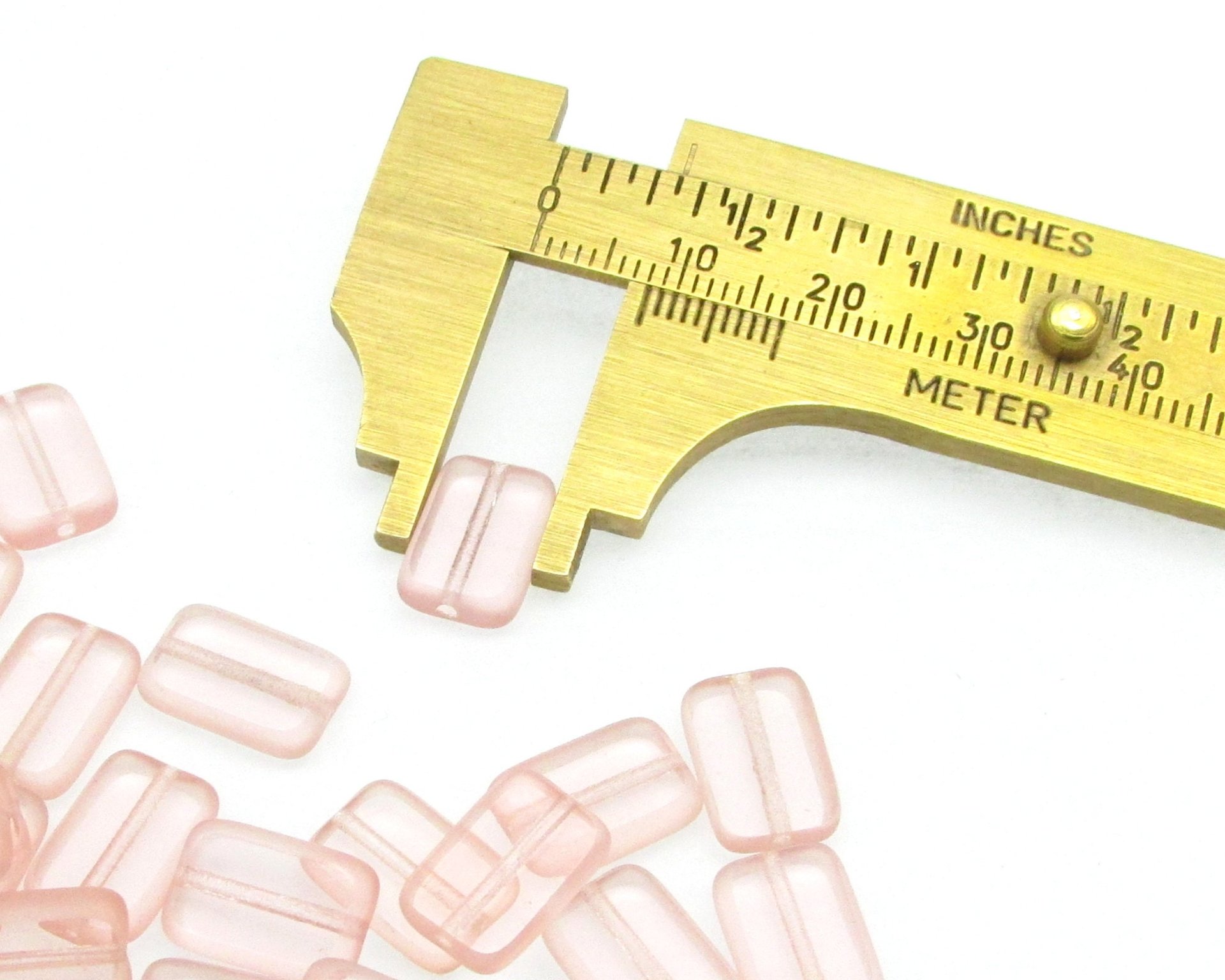 12mm x 8mm Flat Rectangle Glass Beads