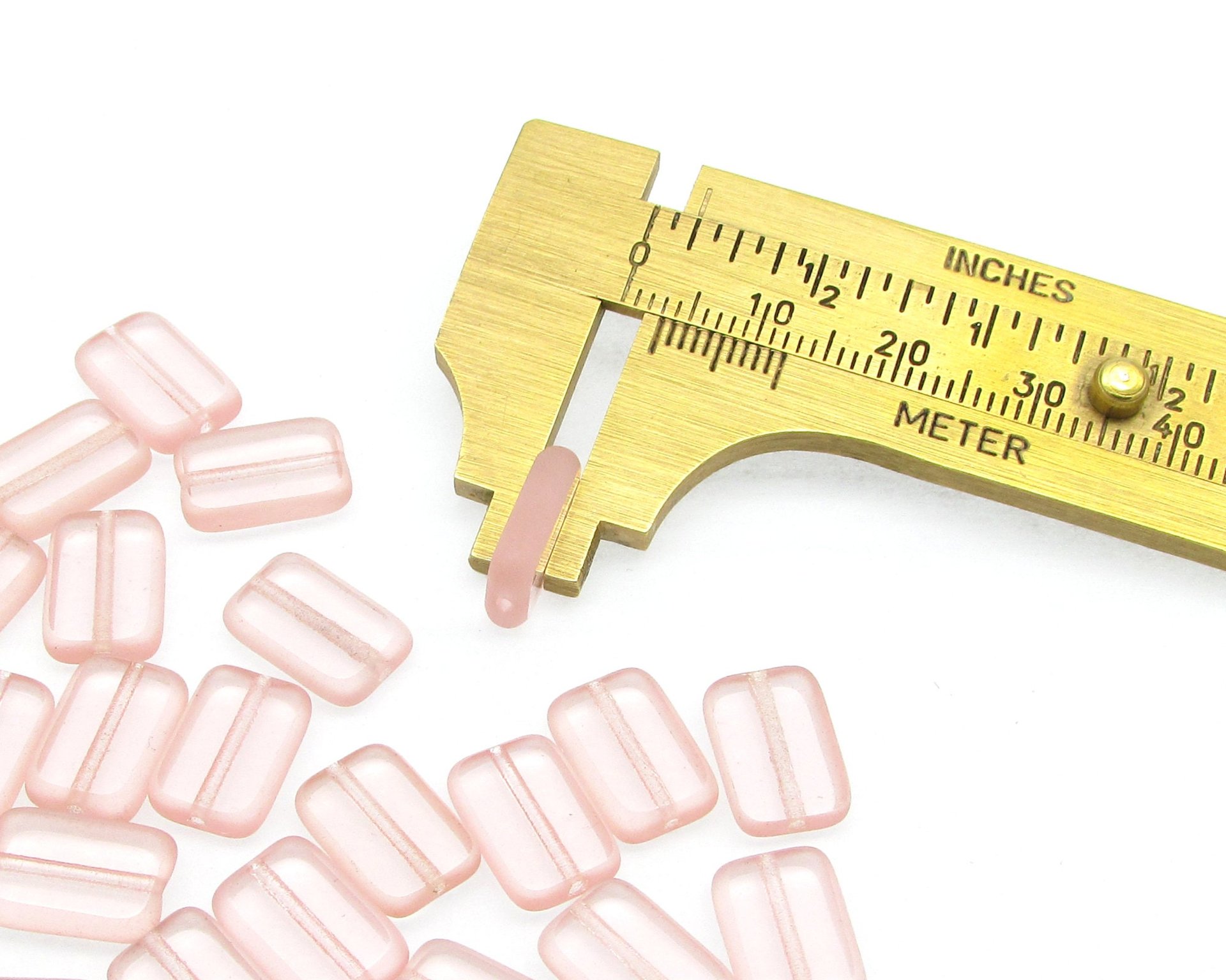12mm x 8mm Flat Rectangle Glass Beads