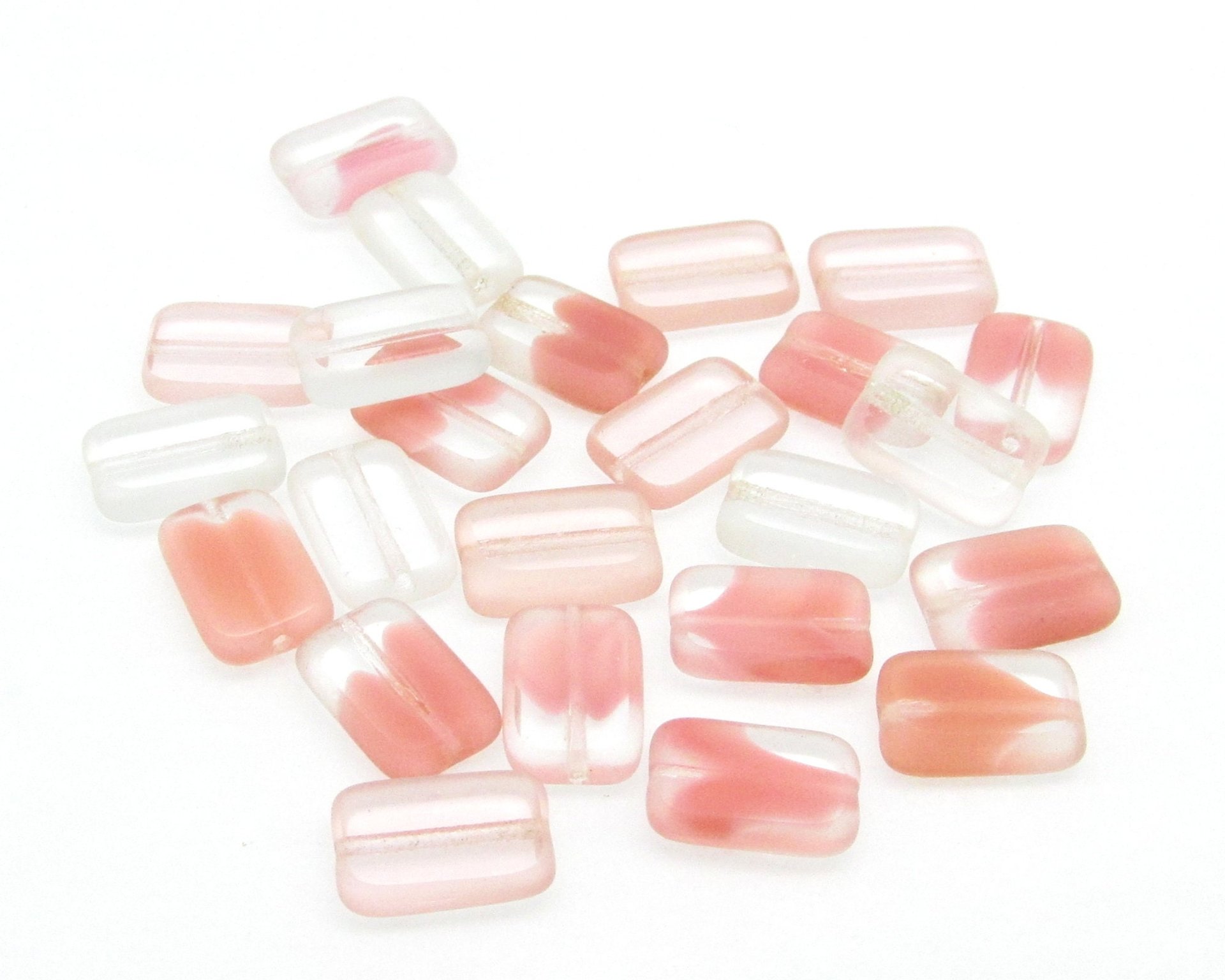 12mm x 8mm Flat Rectangle Glass Beads
