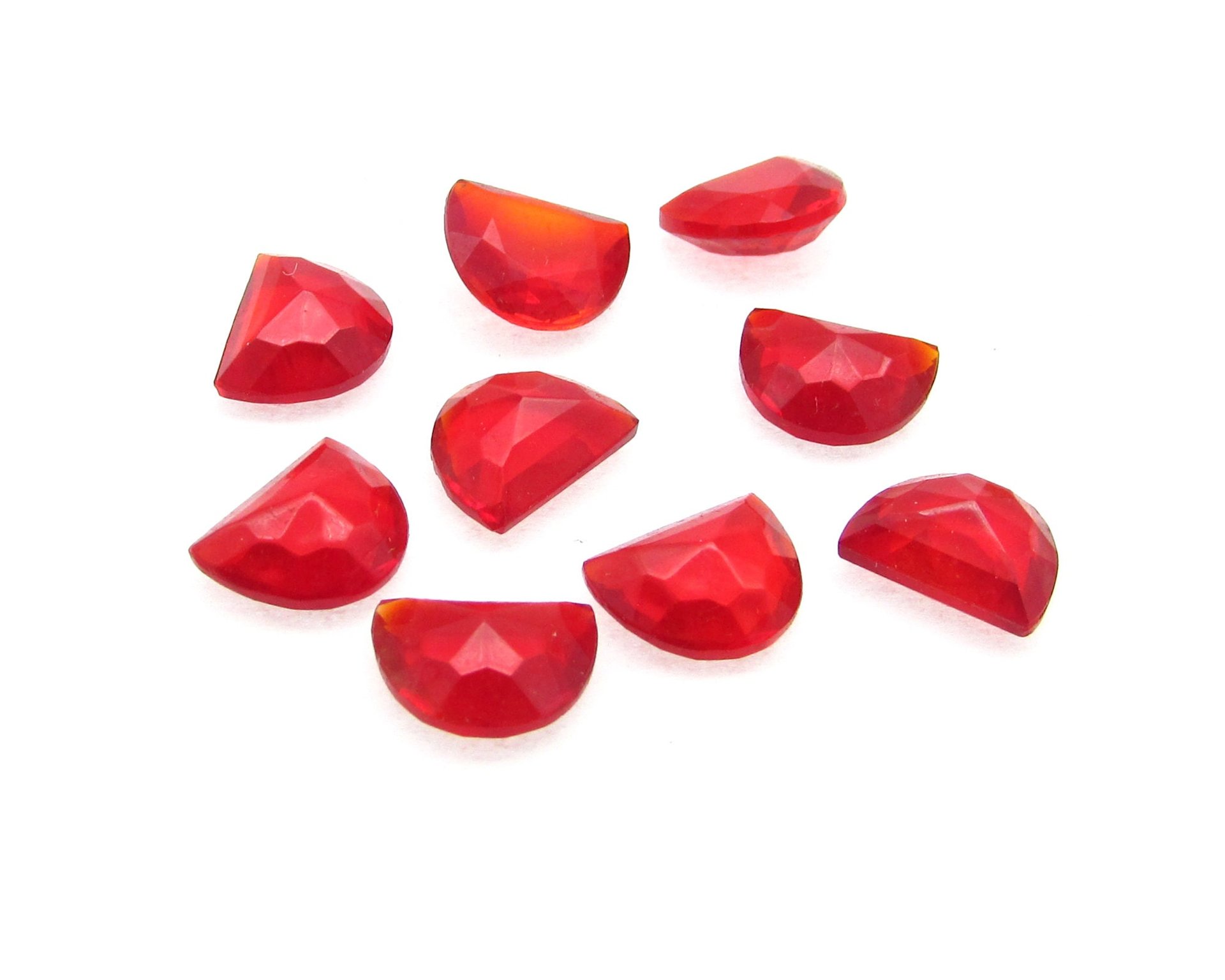 Vintage Siam Red 10x8mm Shield Rhinestones (9)