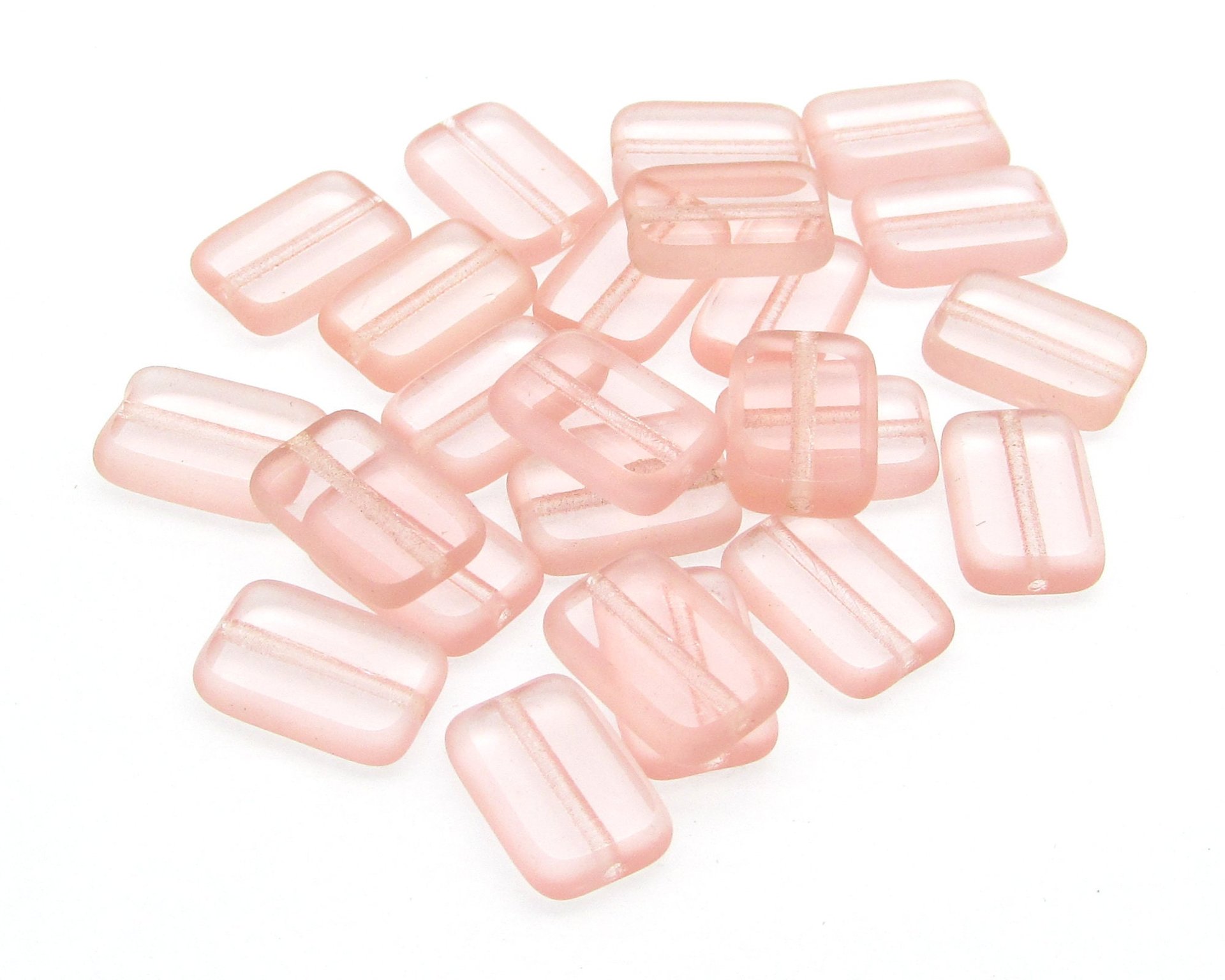 12mm x 8mm Flat Rectangle Glass Beads