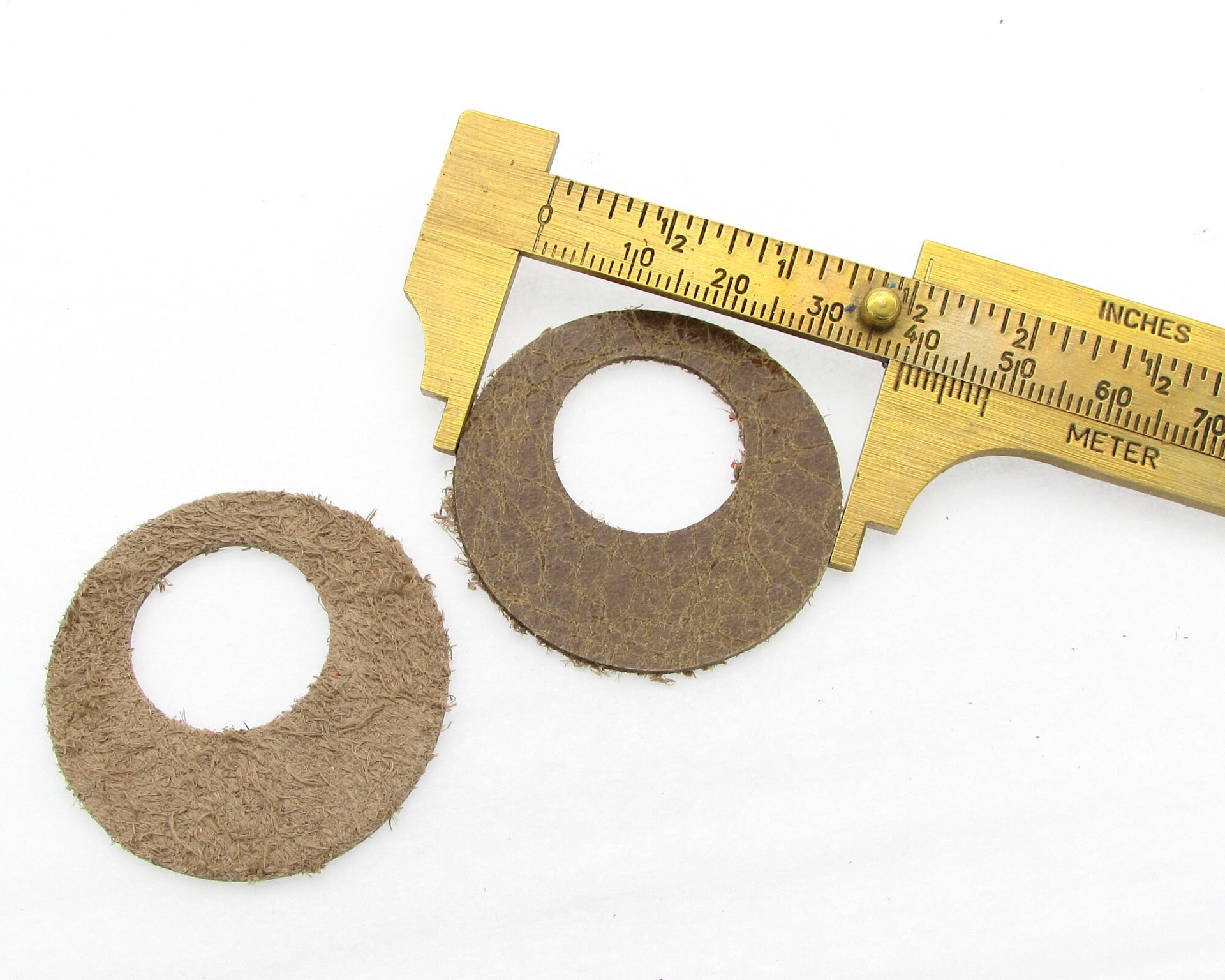 Go-Go Die Cut Pendants, Upcycled Top Grain Leather 1.5 Inch Round Earring Blanks (10)