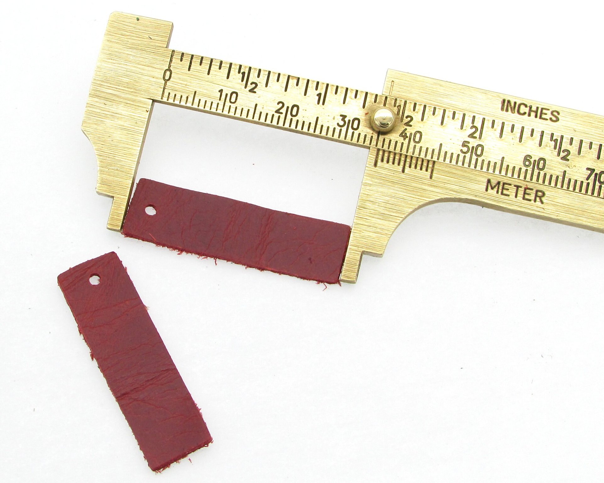Rectangular Die Cut Pendants, 1.4 Inch Upcycled Leather Blanks