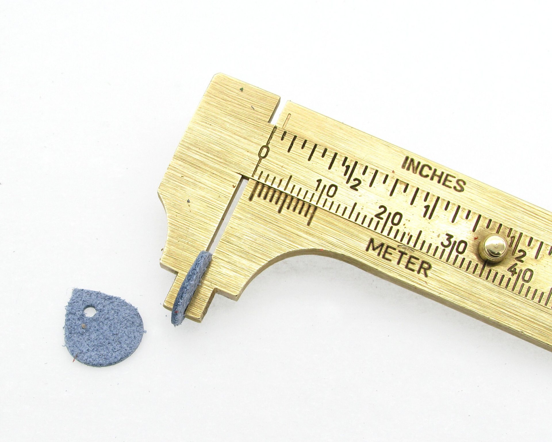 Half-Inch Small Teardrop Pendants, 13x11mm Upcycled Leather Die Cuts (20 pairs)