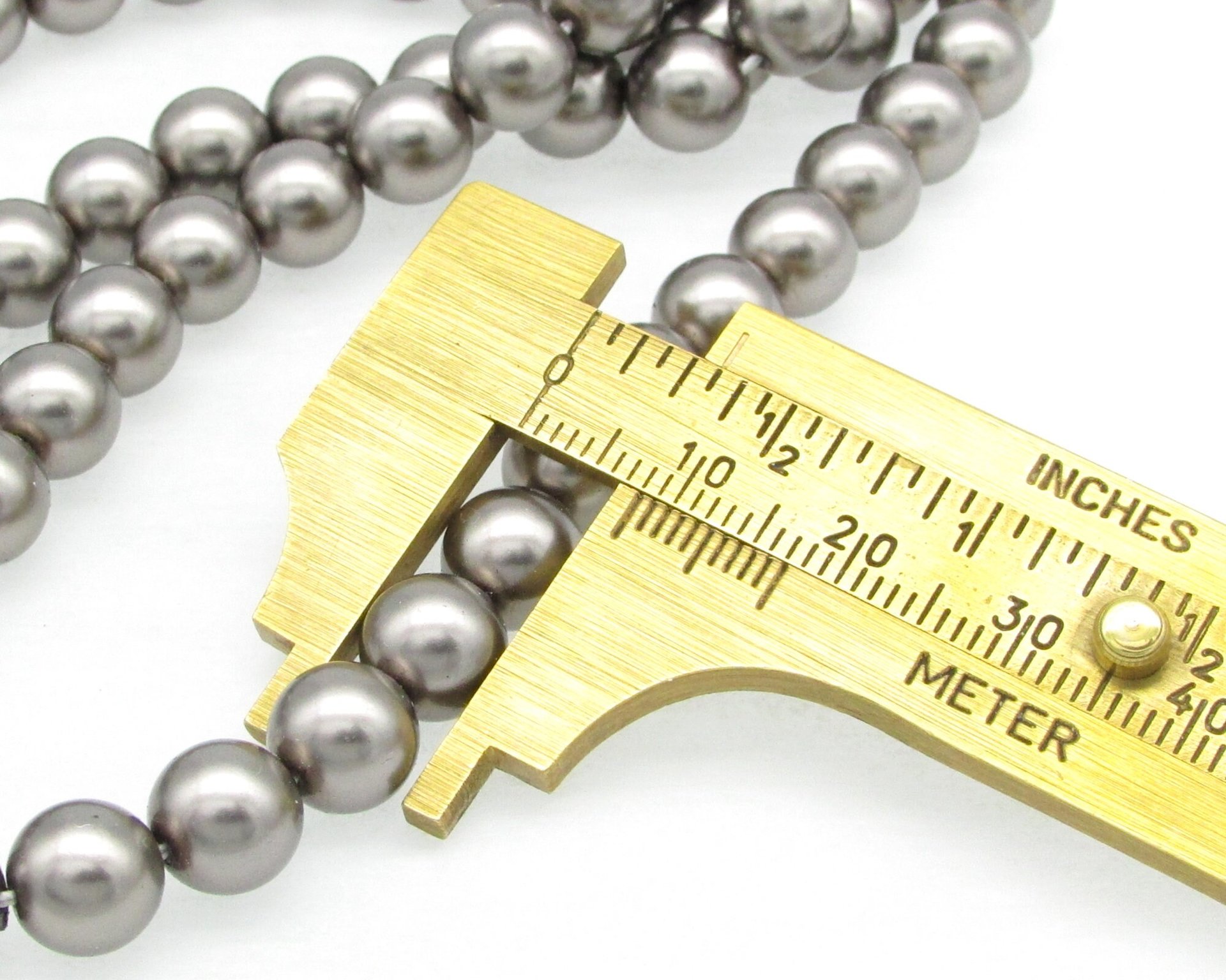 Preciosa Crystal 6mm 8mm Round Dark Gray Nacre Pearls (25)