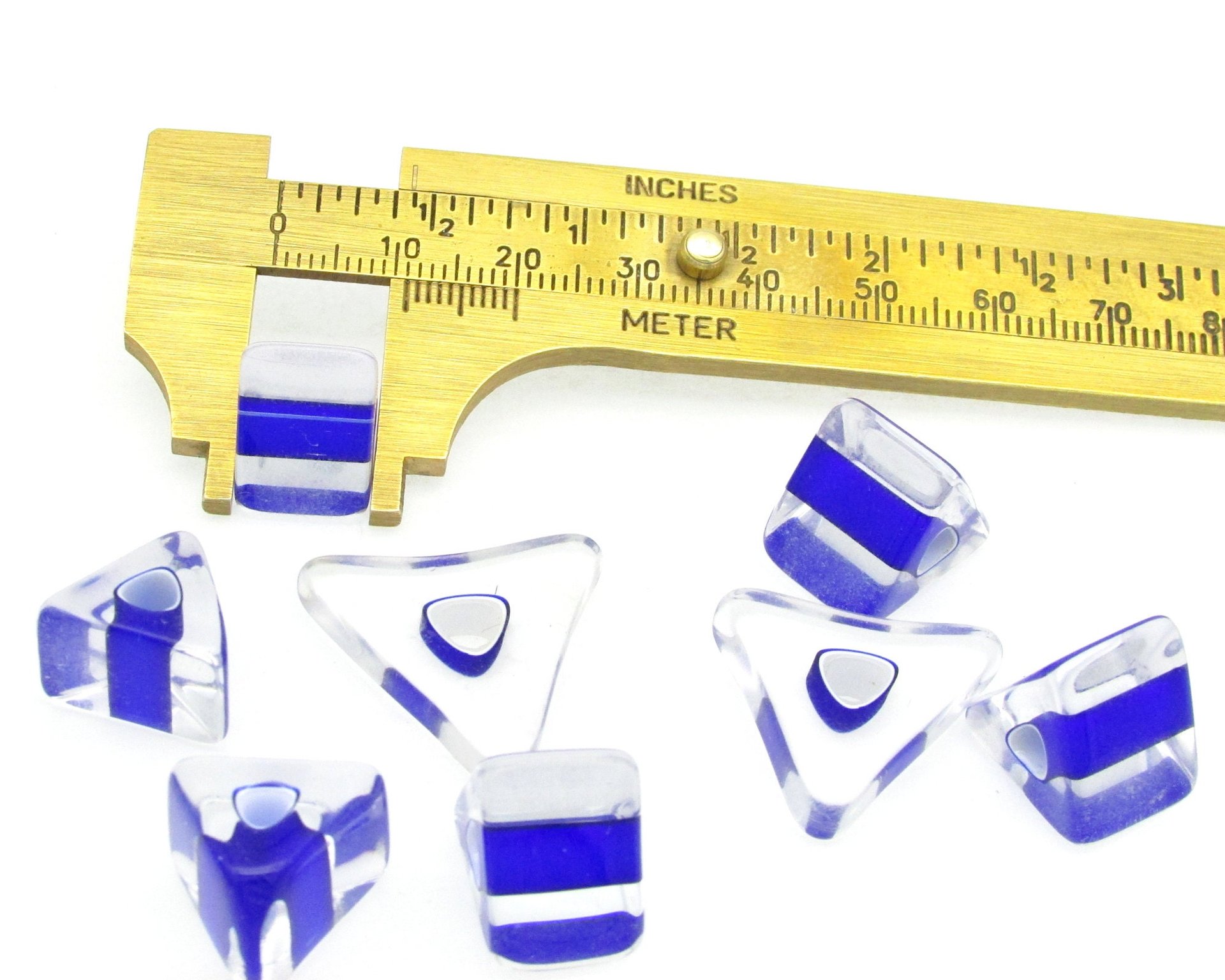 Royal Blue Furnace Cane Triangular Barrels and Slices