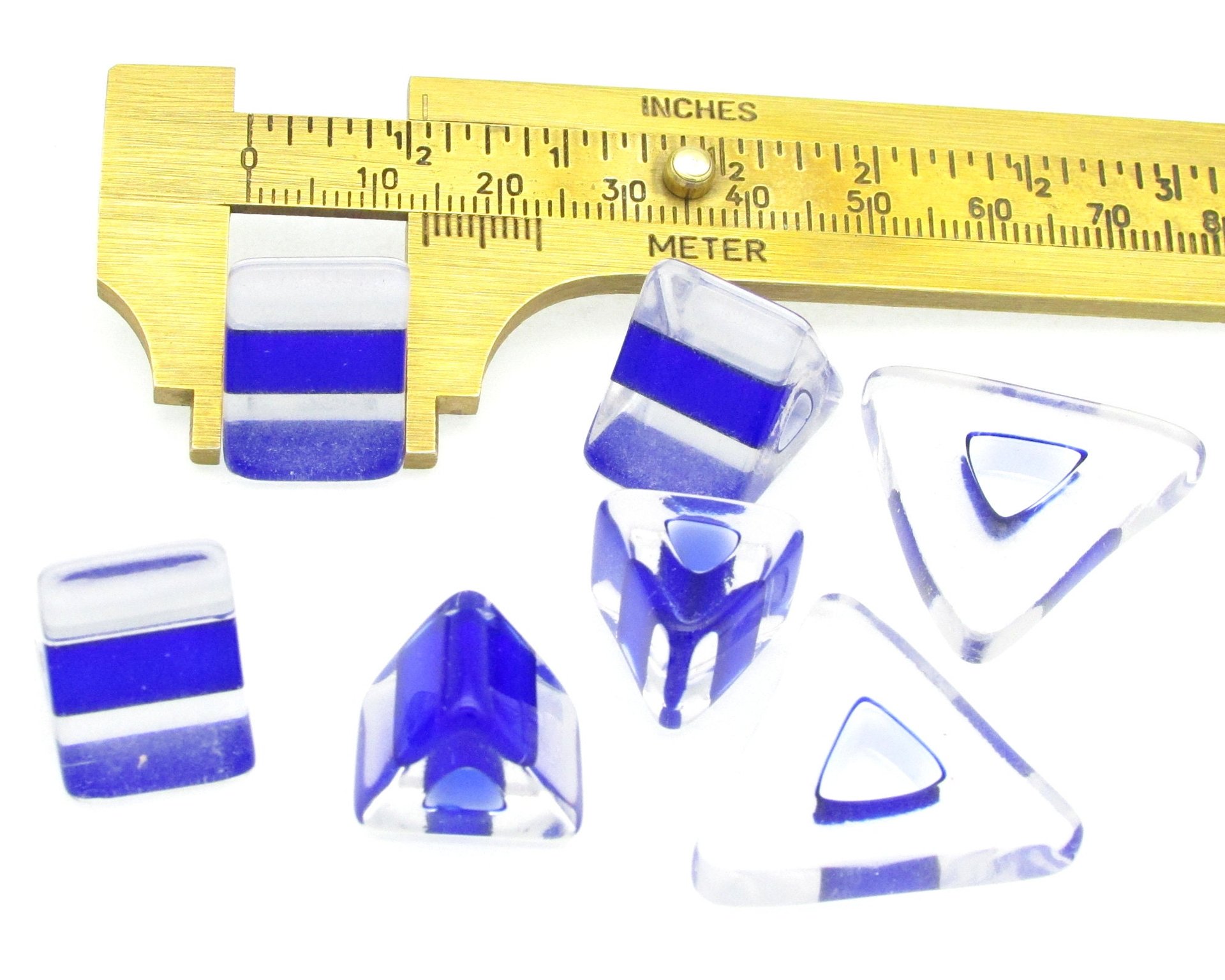 Royal Blue Furnace Cane Triangular Barrels and Slices