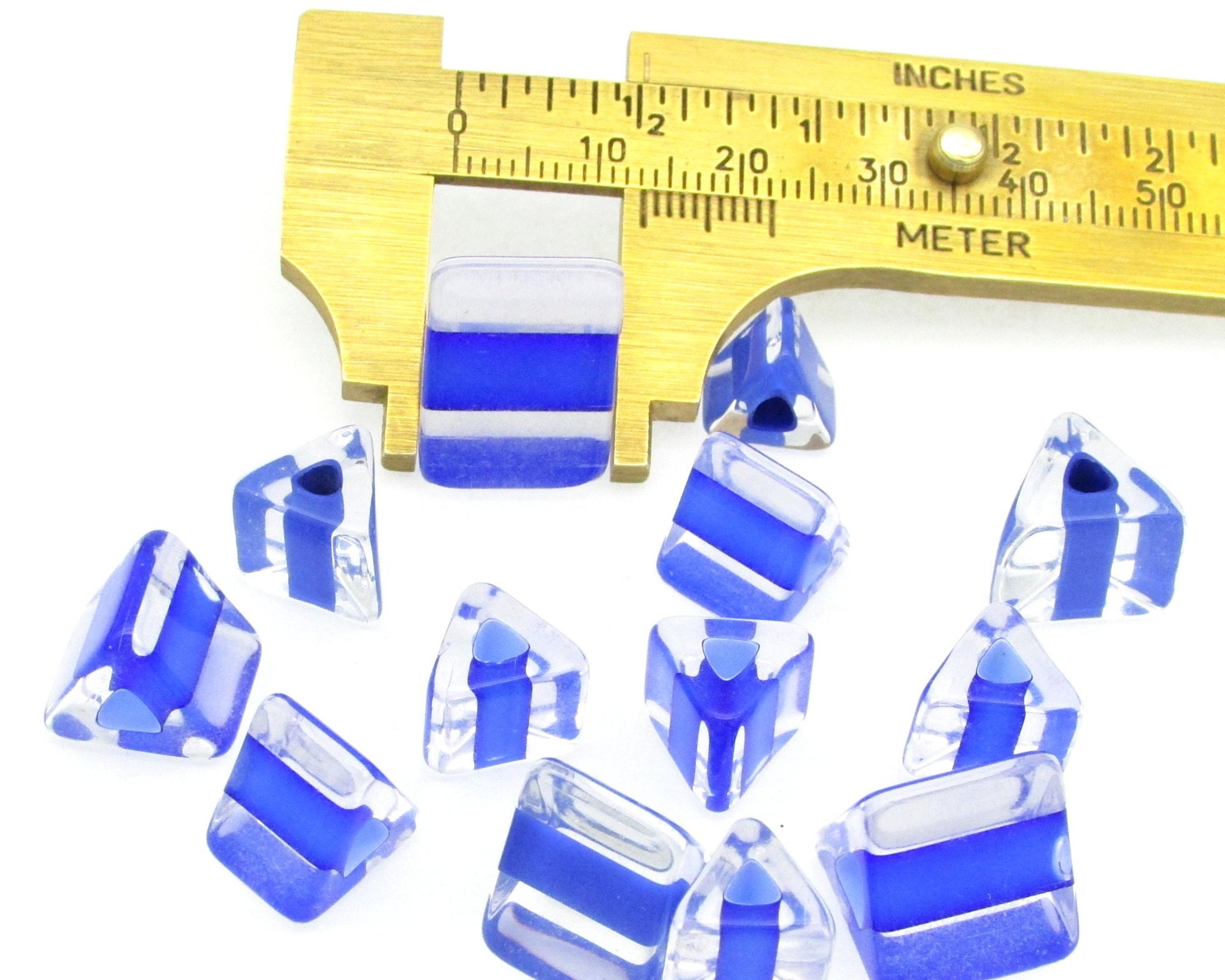 Royal Blue Furnace Cane Triangular Barrels and Slices