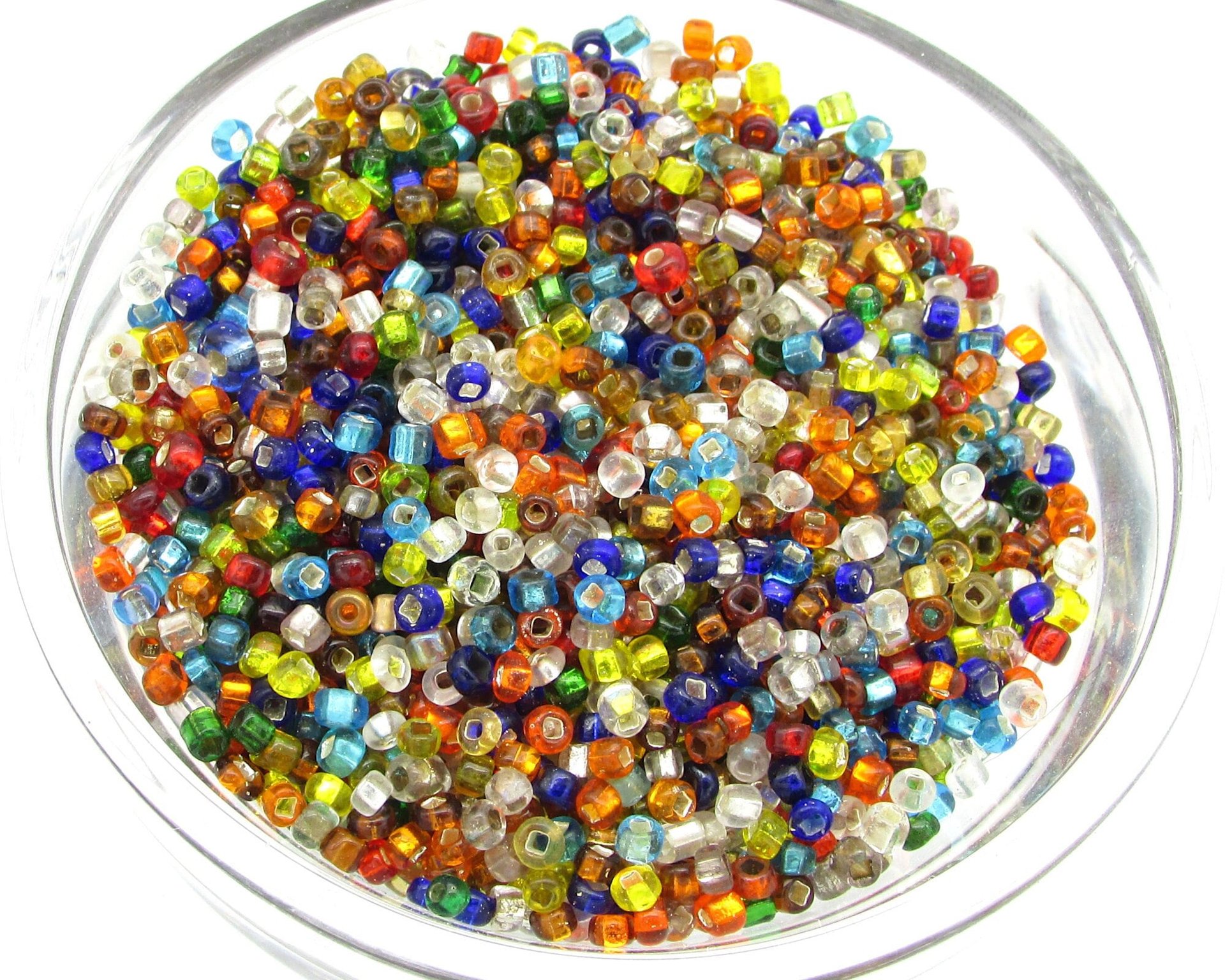 Rainbow Seed Bead Mix, 11/0 Foiled Mini Rocailles (25g)