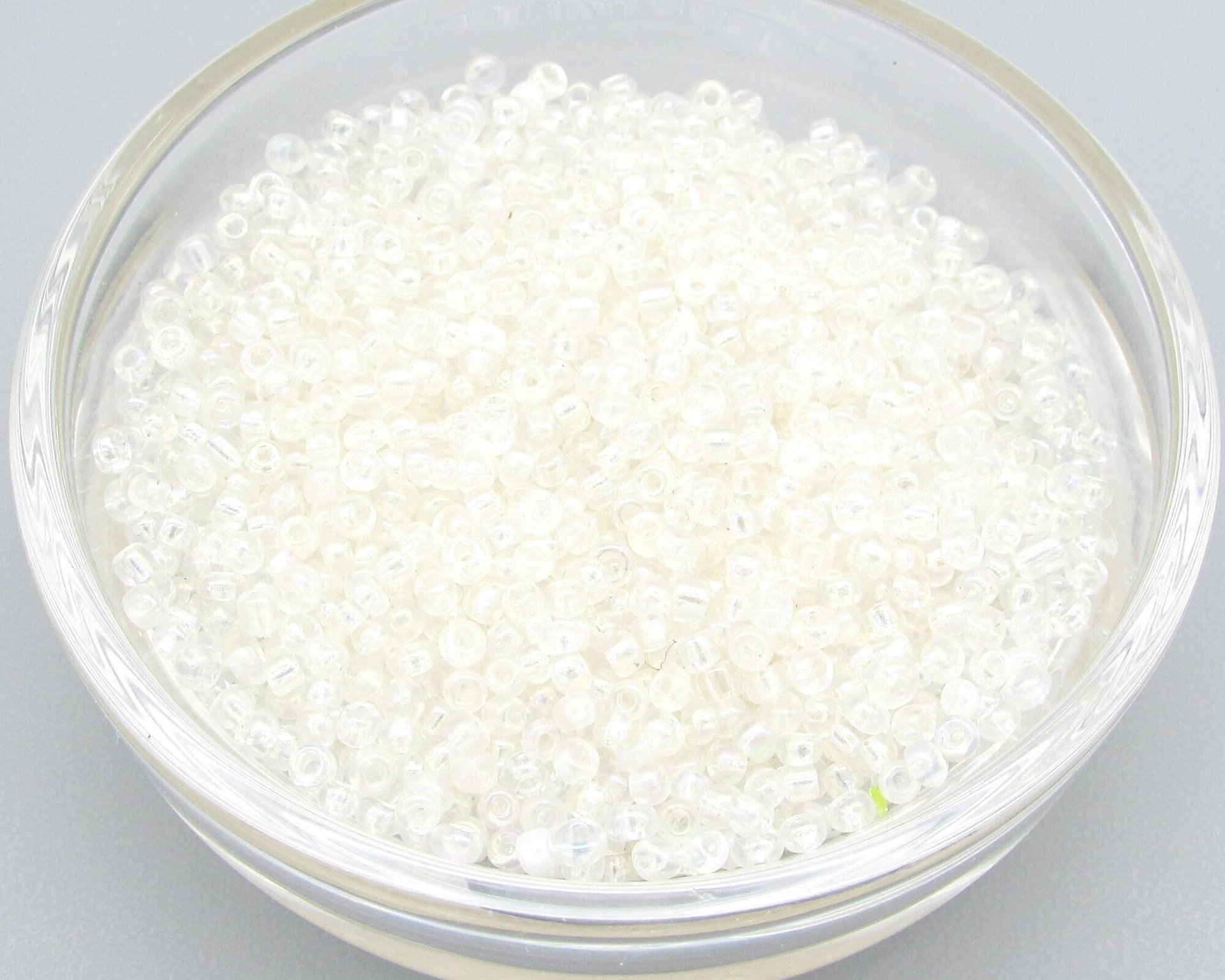 Clear AB Seed Beads, 11/0 Rocaille Spacers (25g)