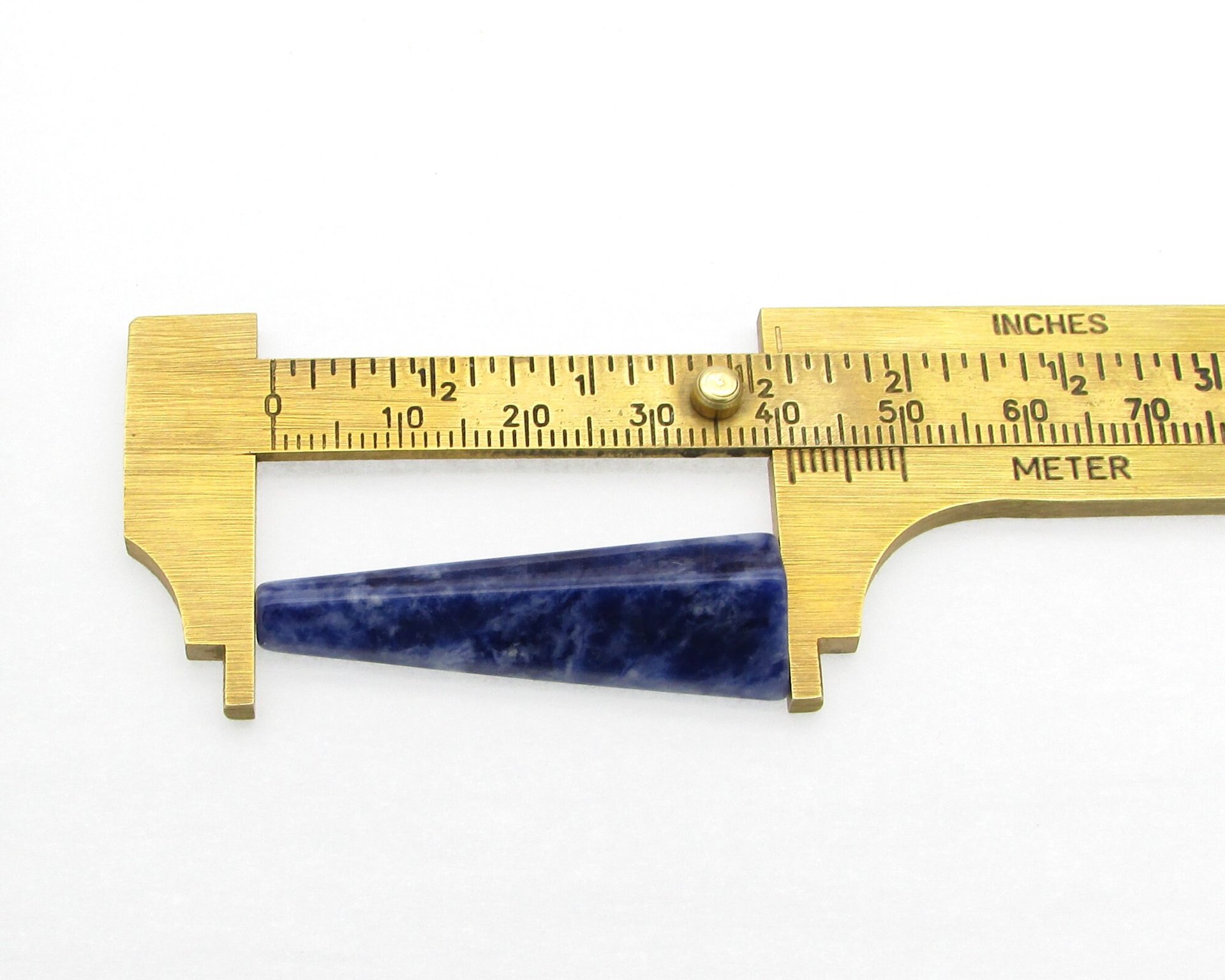 Long Tetrahedral Cabochon, Half-Drilled Triangle, 21.45ct Natural Sodalite