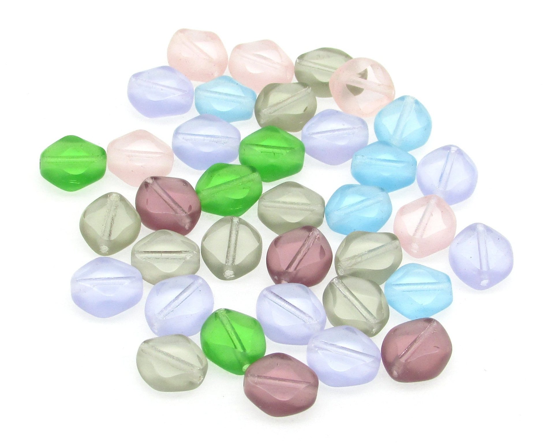 9x8mm Diamond Window Beads