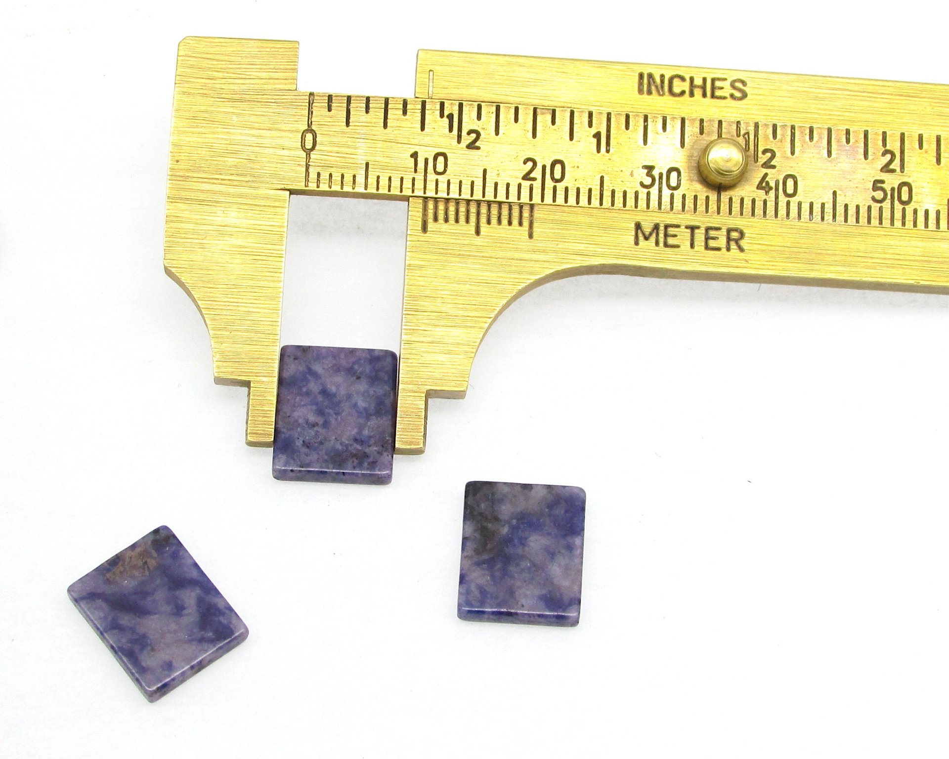 Small Rectangular Sodalite Cabochon 12.25x10.25mm Semiprecious Flat Gemstone