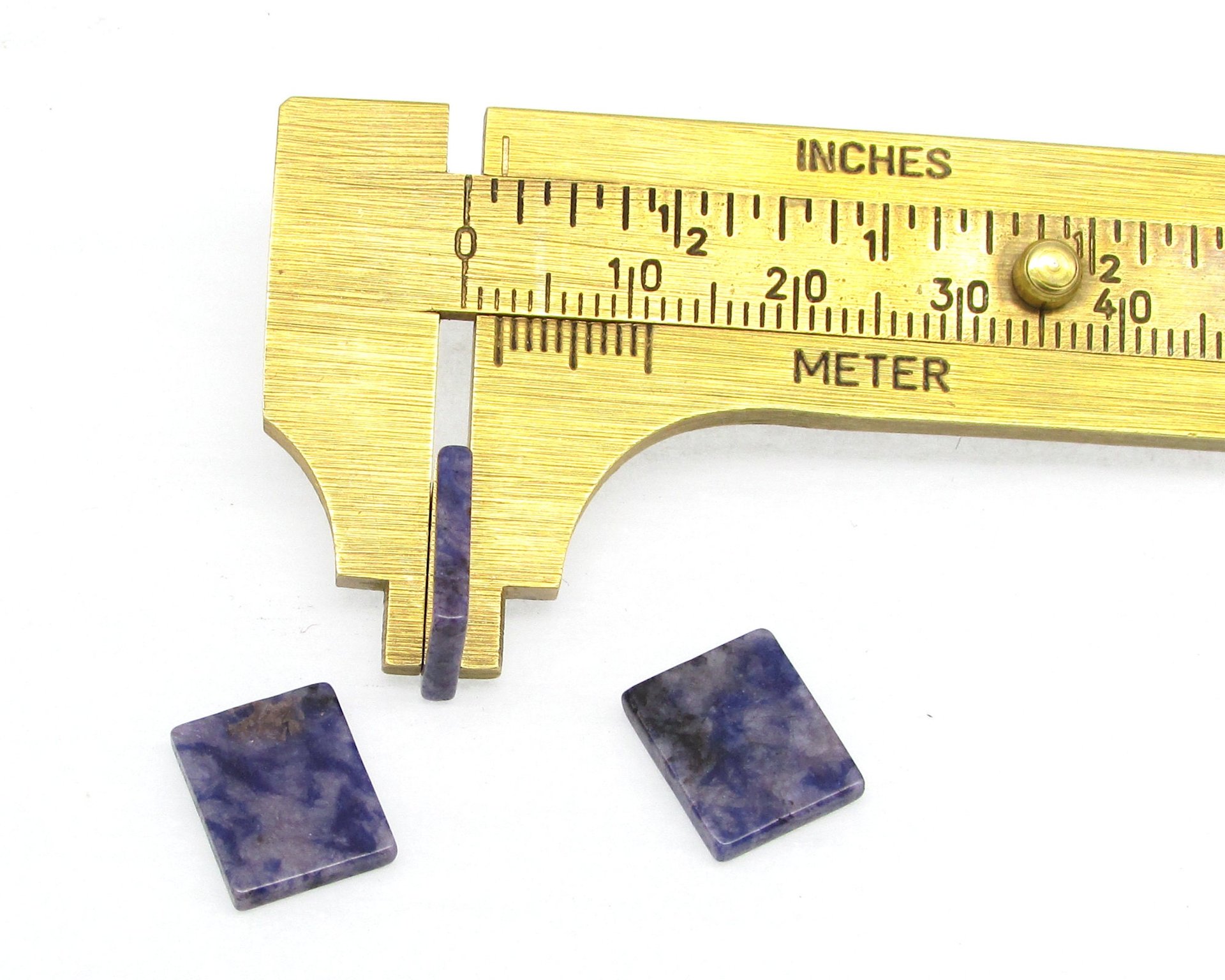 Small Rectangular Sodalite Cabochon 12.25x10.25mm Semiprecious Flat Gemstone