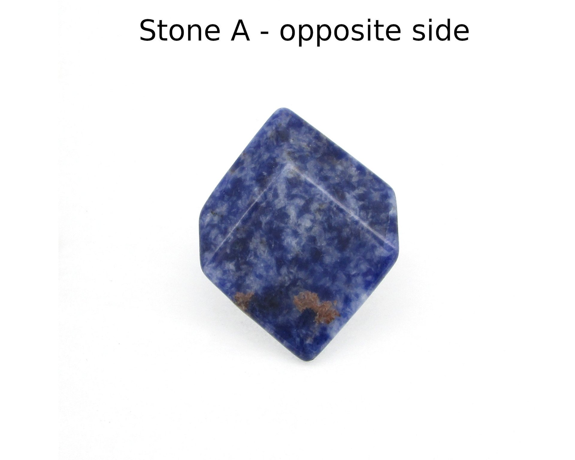 Rhomboid Cabochon, Dark Blue Sodalite 35x26.5mm 32.7ct Semiprecious Gem