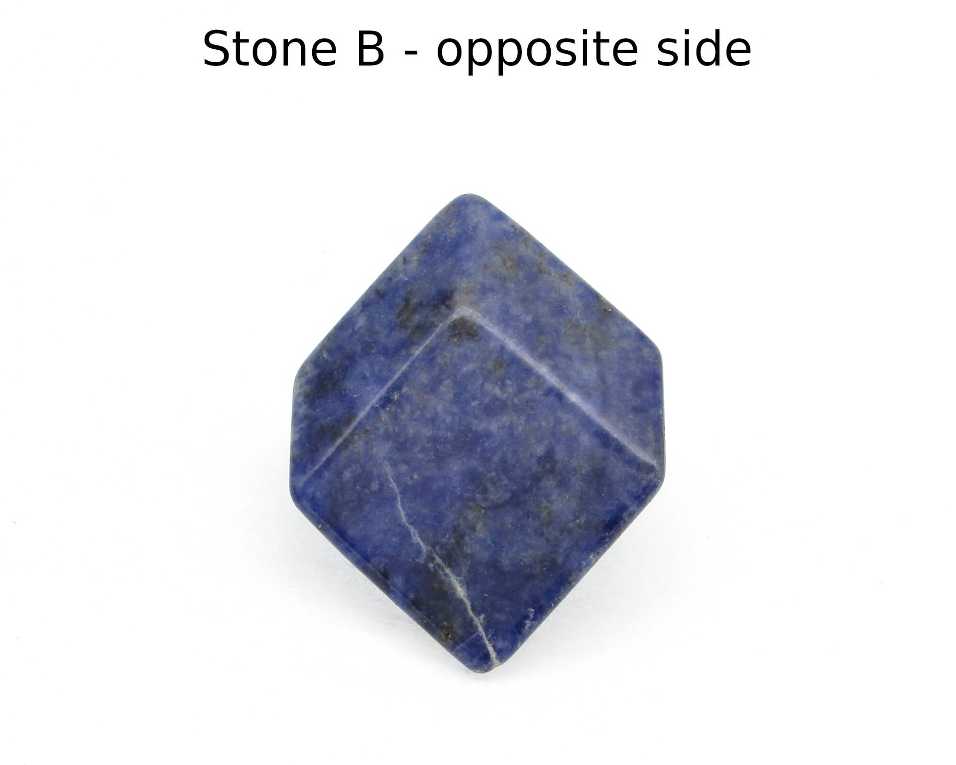 Rhomboid Cabochon, Dark Blue Sodalite 35x26.5mm 32.7ct Semiprecious Gem