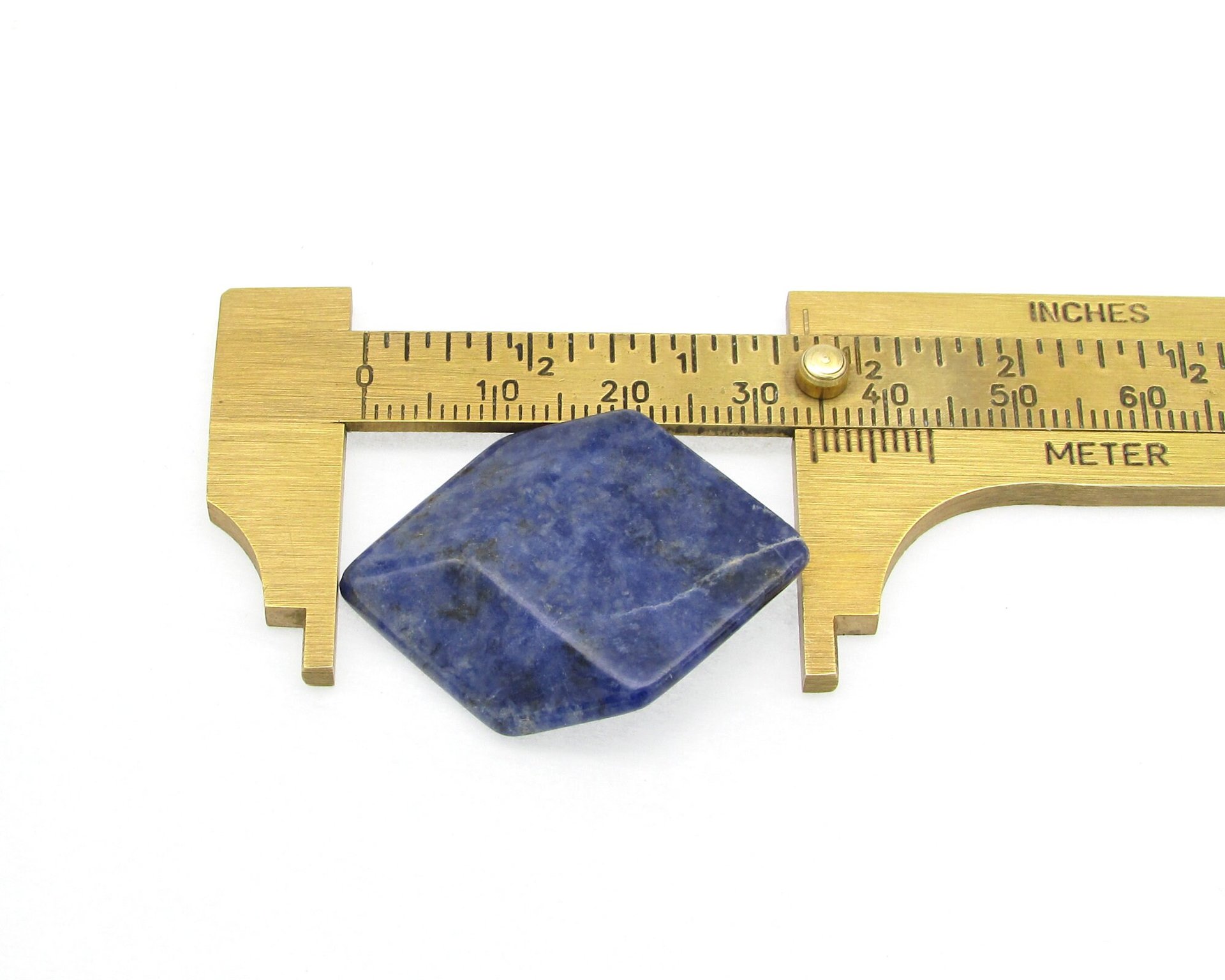 Rhomboid Cabochon, Dark Blue Sodalite 35x26.5mm 32.7ct Semiprecious Gem