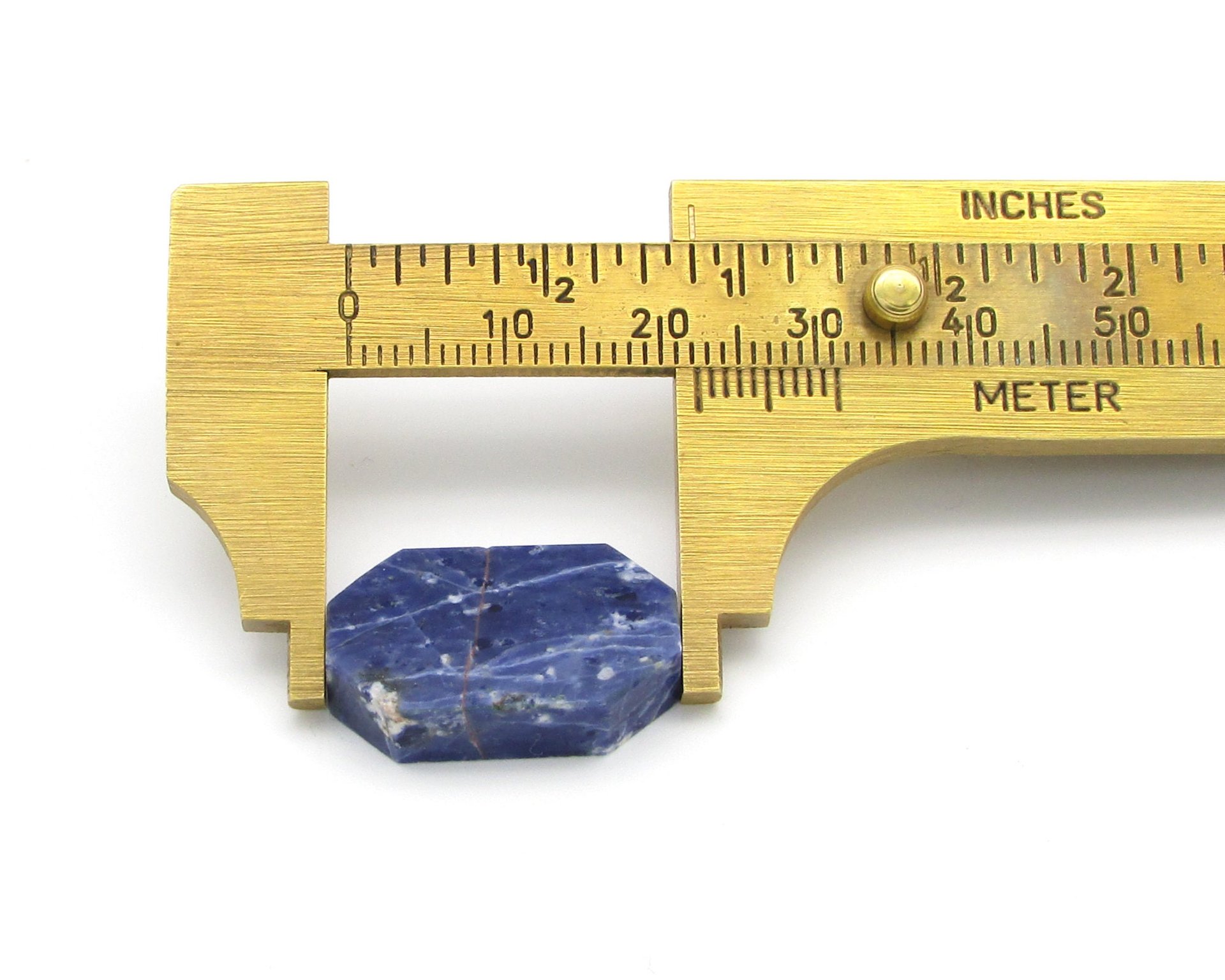 Octagonal Cabochon, Dark Blue Sodalite 22.25x13.25mm, 15ct Semiprecious Gemstone