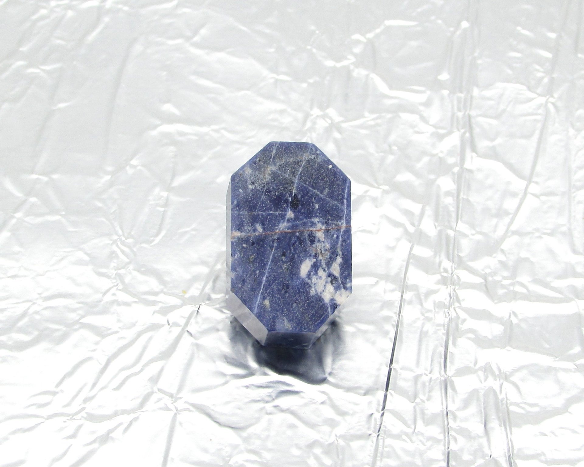 Octagonal Cabochon, Dark Blue Sodalite 22.25x13.25mm, 15ct Semiprecious Gemstone