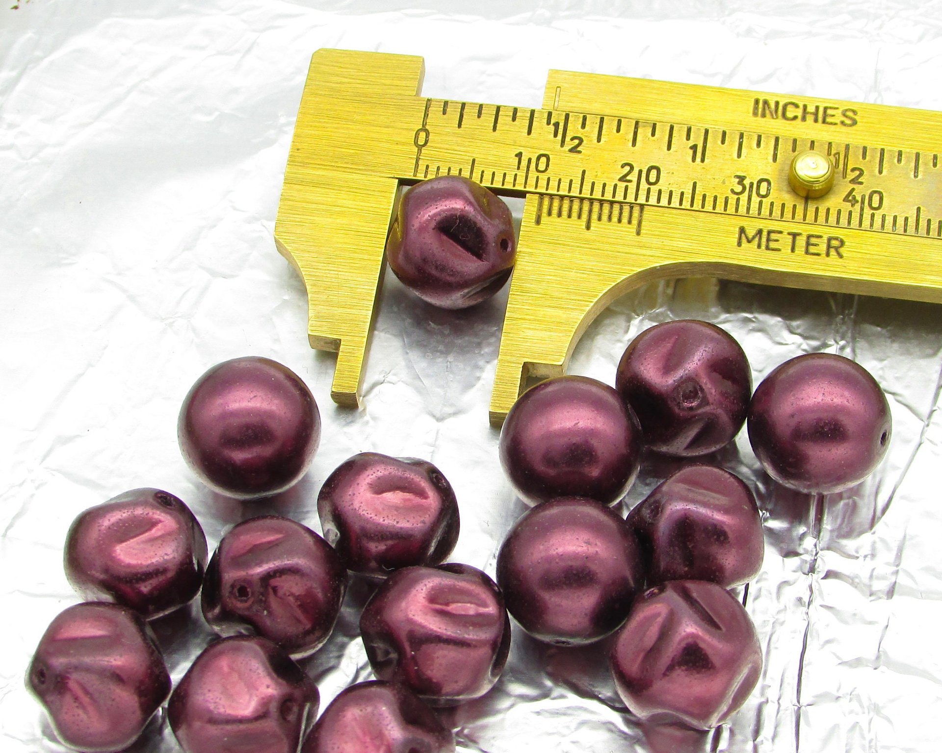 Dark Czech Glass Faux Pearl Mix