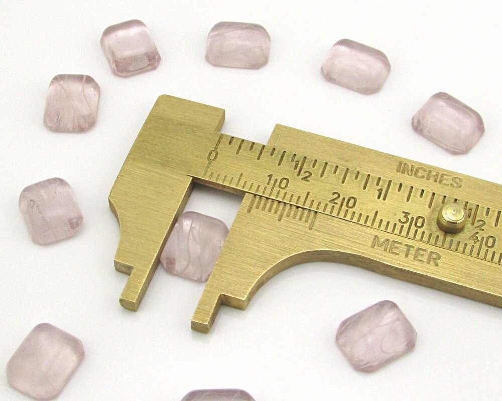 Octagonal Light Amethyst Glass Stones (10)