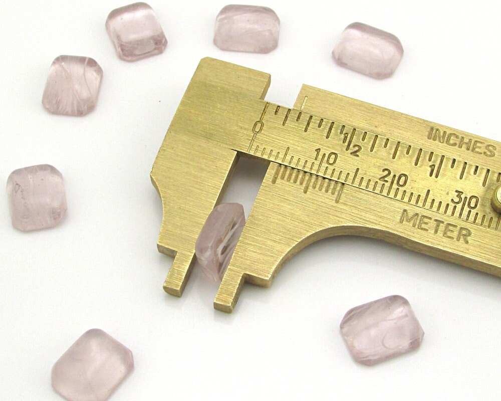 Octagonal Light Amethyst Glass Stones (10)