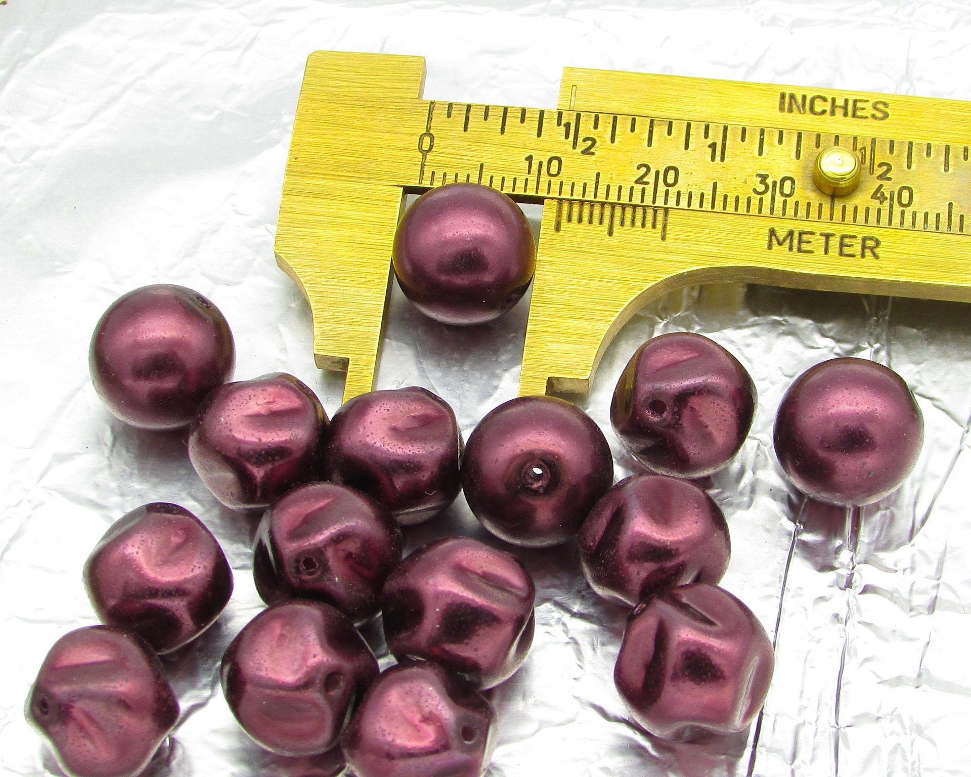 Dark Czech Glass Faux Pearl Mix