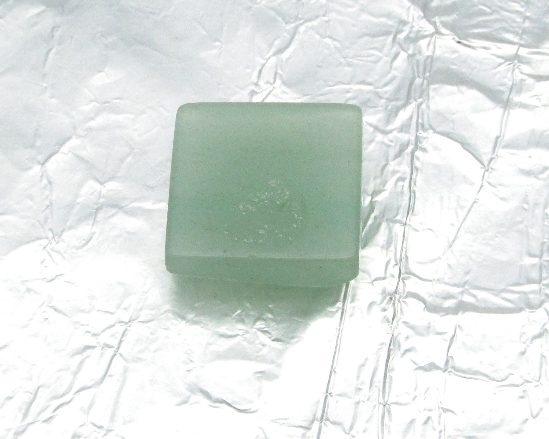 Nephrite Jade Square Cabochon, Diagonal Bevel 21mm 35.6-41.45 Carat Flat Back Stone