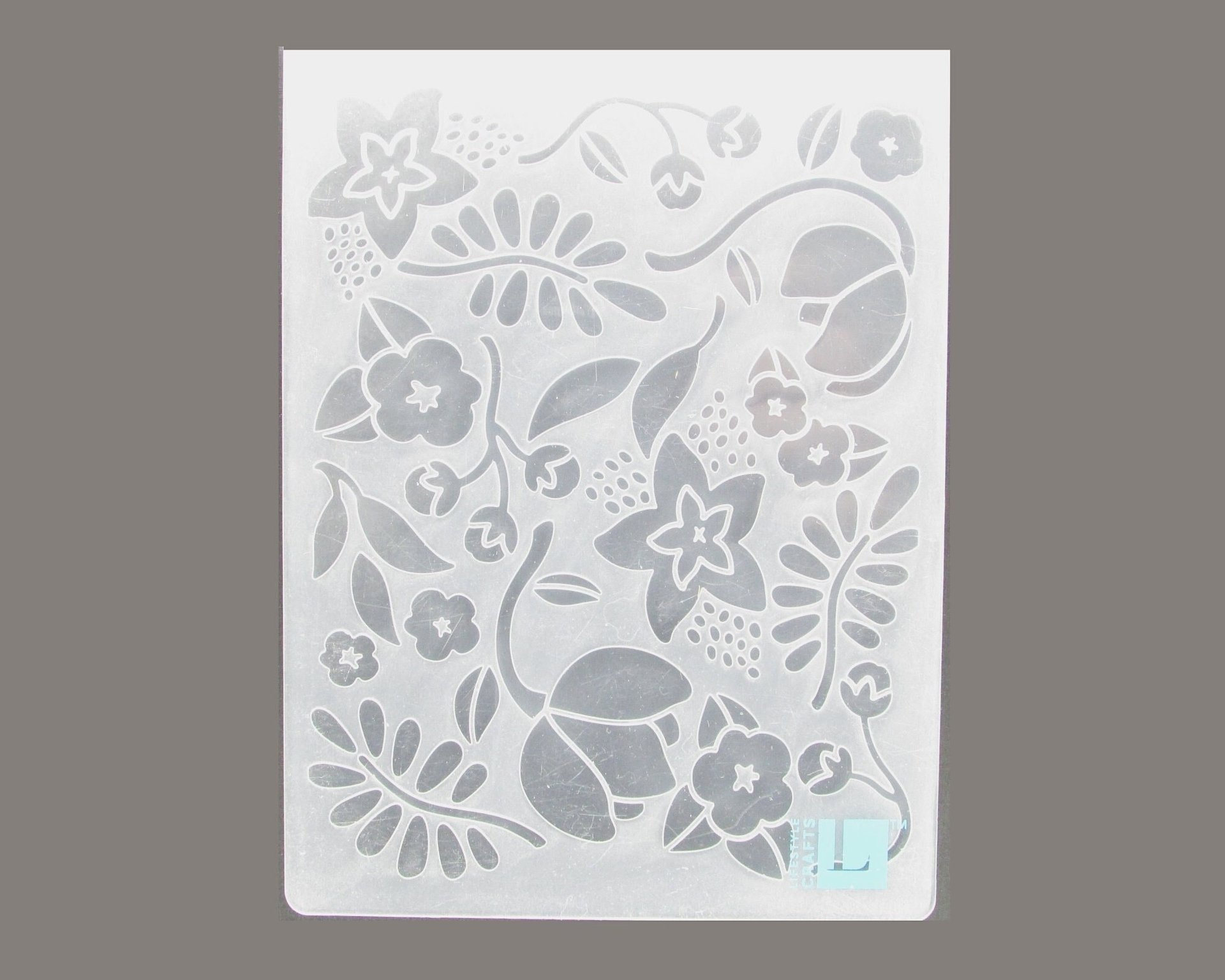  Floral Embossing Folder, Gently Used Plastic A2