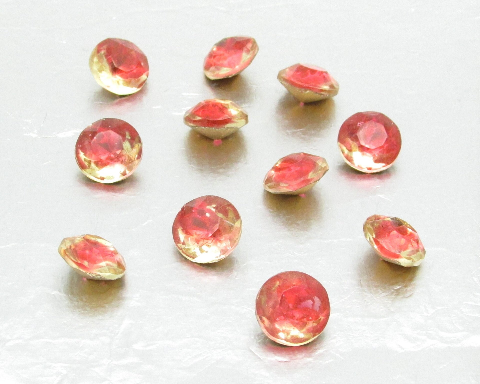 48ss Pink Sabrina Dentelles, Vintage 2-Tone Rhinestones (11)