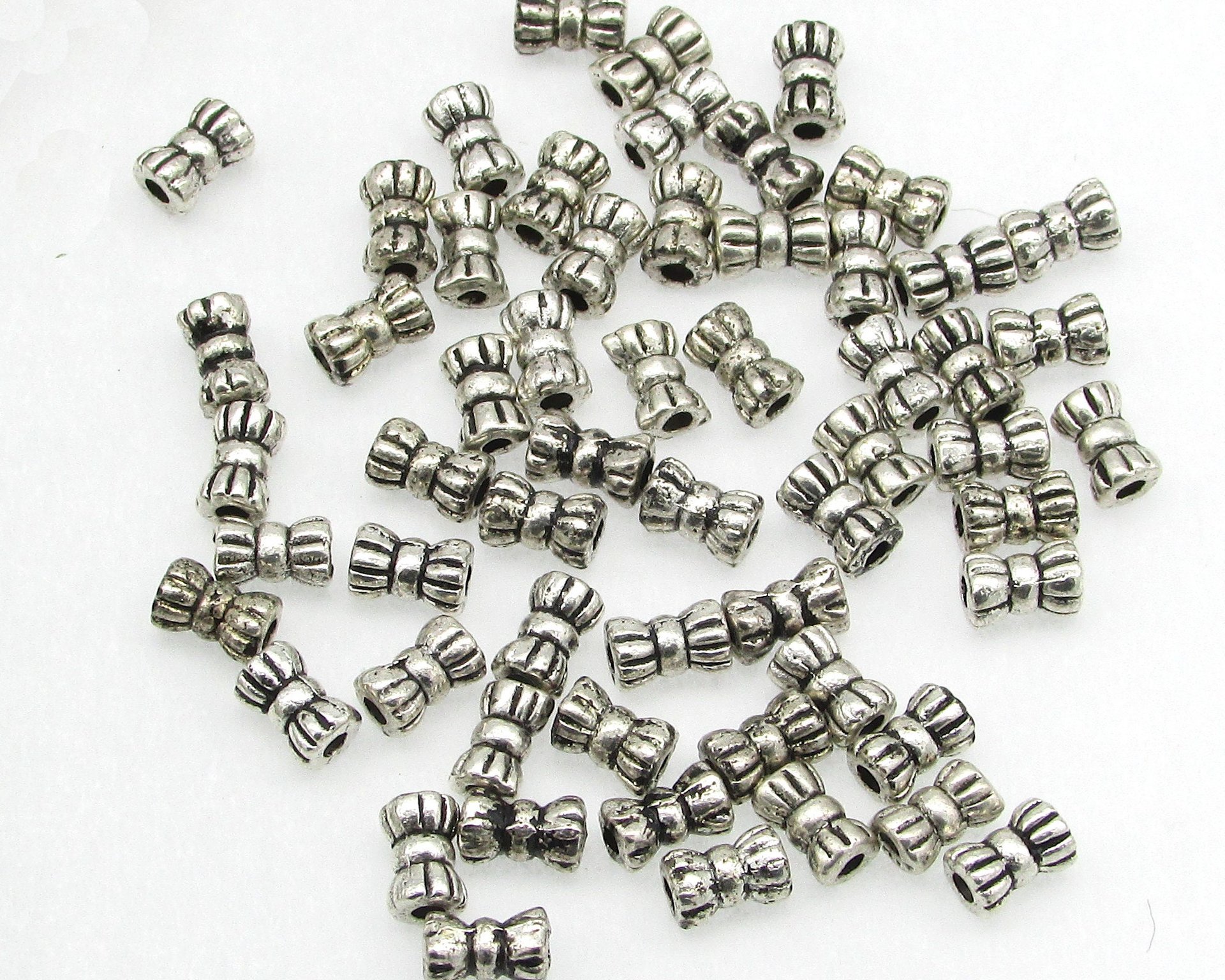 Silver Plated Spacers and Charms, 88pc Mixed Lot