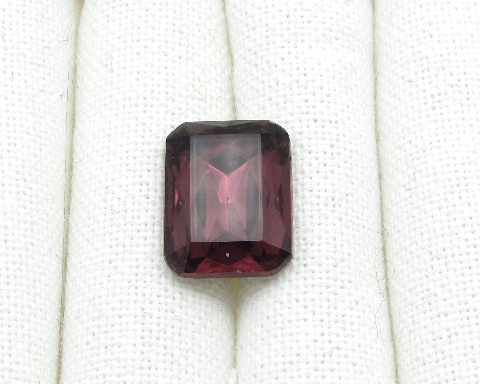 20x15.5mm Octagon Foiled Amethyst Rhinestone (1)