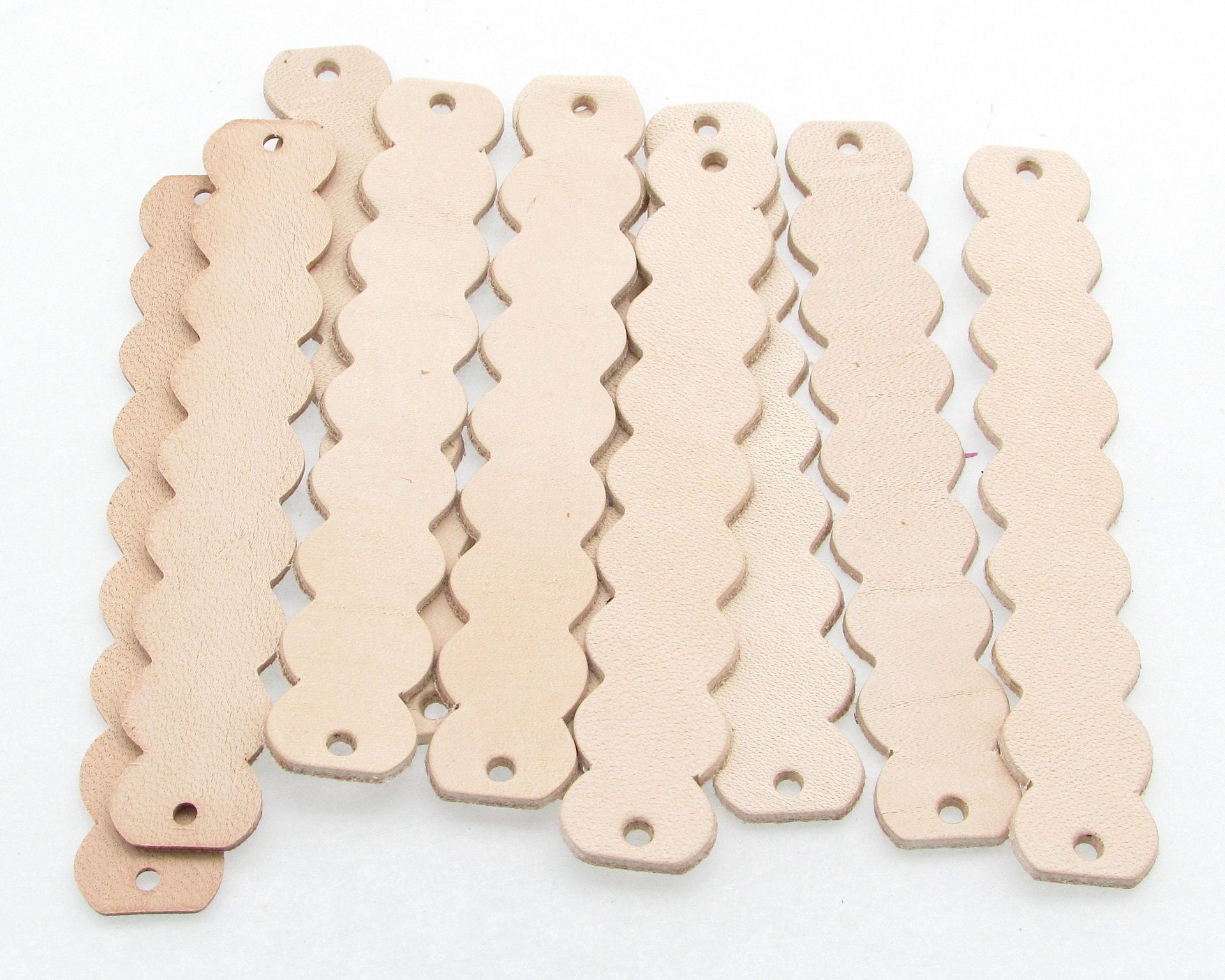 3 Inch Leather Die Cuts for making Loops and Long Dangles (10)
